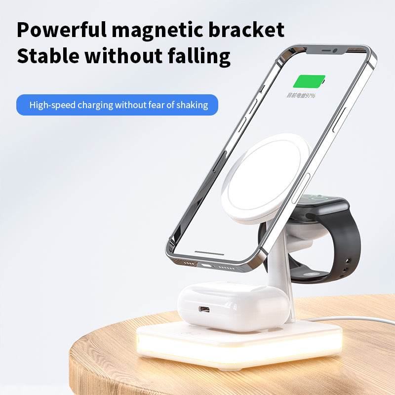 4 In 1 Magnetic Wireless Charger Stand For IPhone 14/13/12 Pro Max Apple Apple 8 7 6 Airpods Fast Charging Dock Station