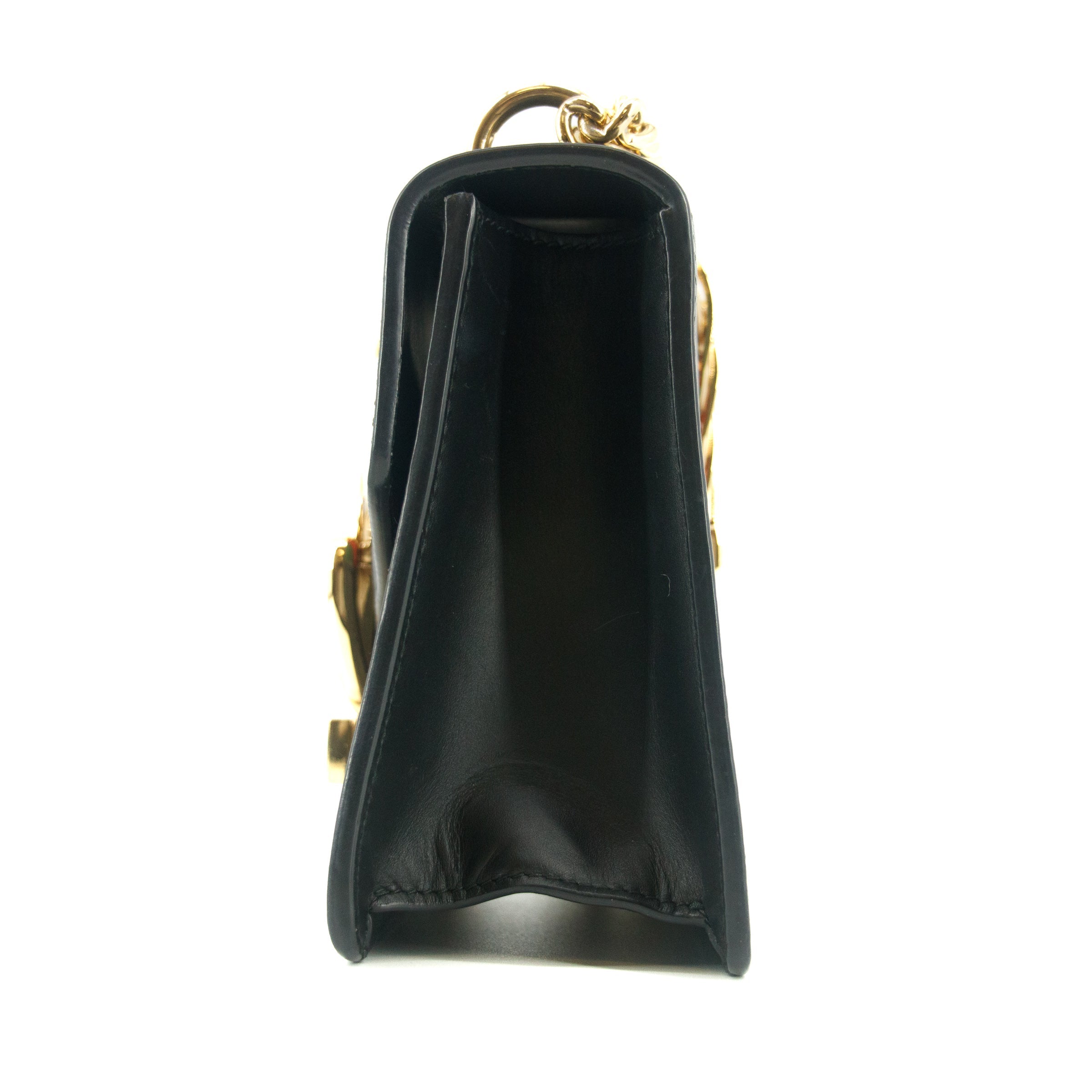 Gucci Black Sylvie  Small Chain Shoulder Bag #7691