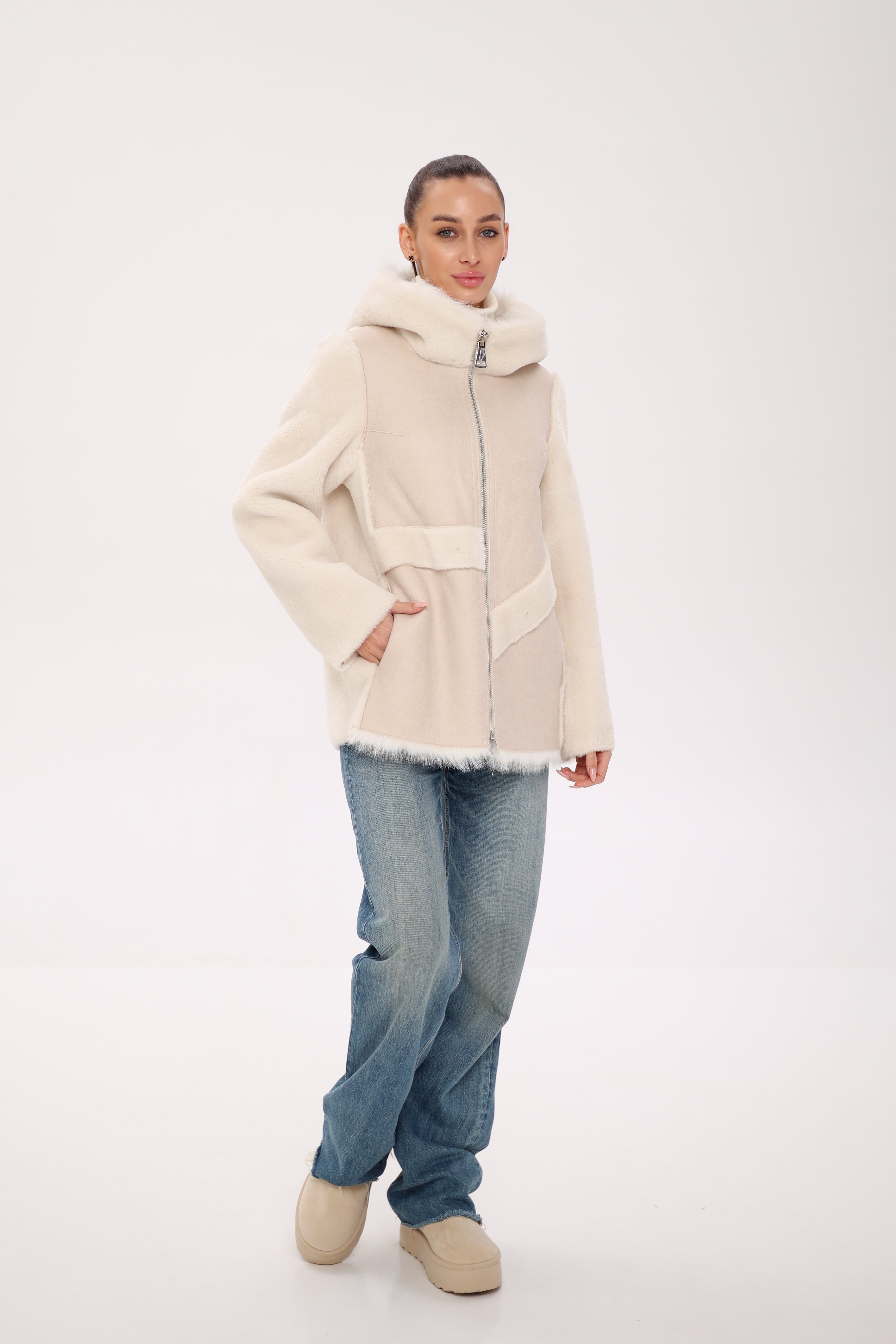 Pre-Order. Re-Stock Ships November 18. ⇆ Reversible Hooded Wool Blend Jacket