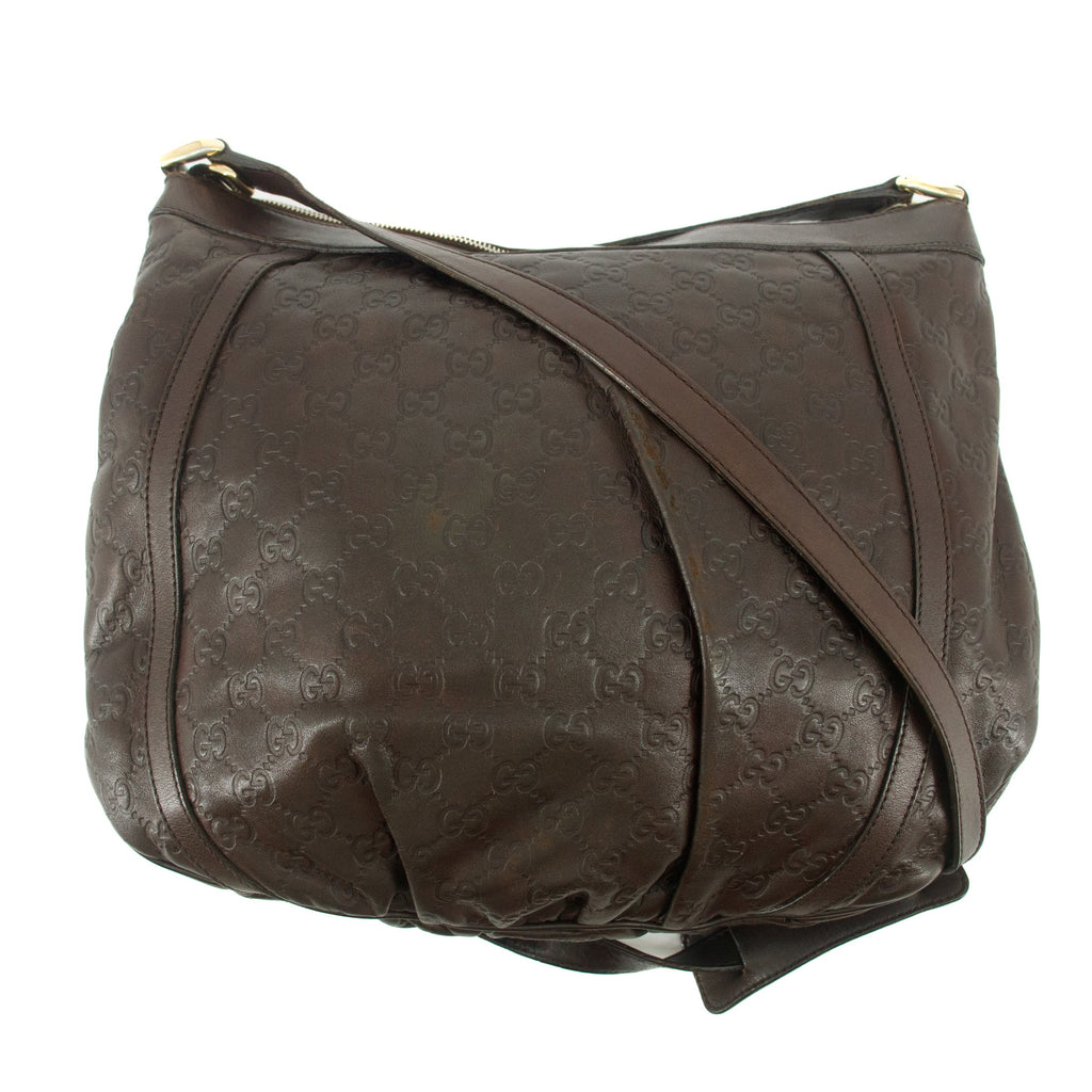 Gucci Brown Abby Guccisima Leather Crossbody Bag #7706