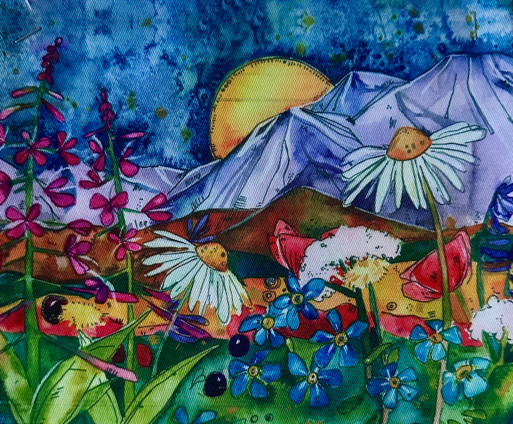 Wildflower Dreamscape Fleece Overalls