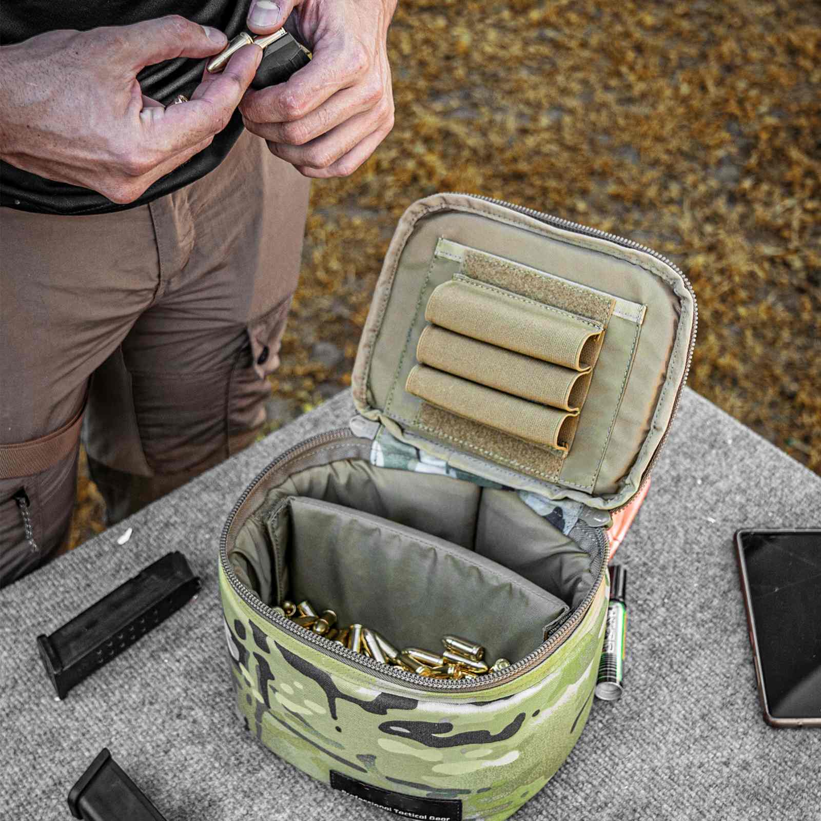Tactical Ammo Bag, Ammos Transportation Bag for Pistol Rifle and Shotgun Range