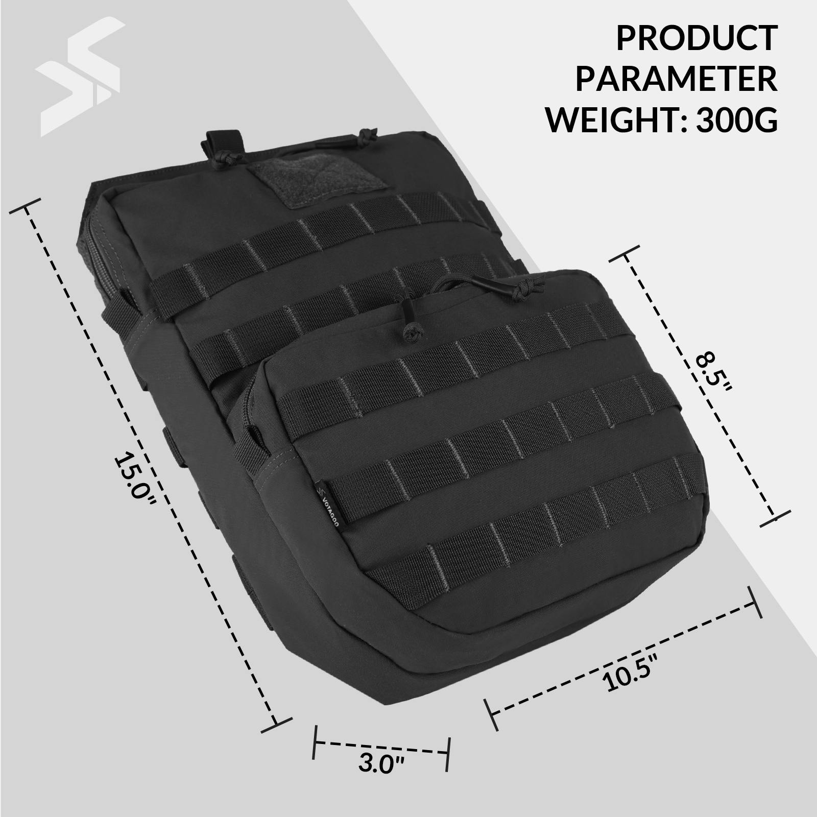 Tactical Molle Hydration Pack 3L Hydration Carrier Pack Water Reservoir Bag