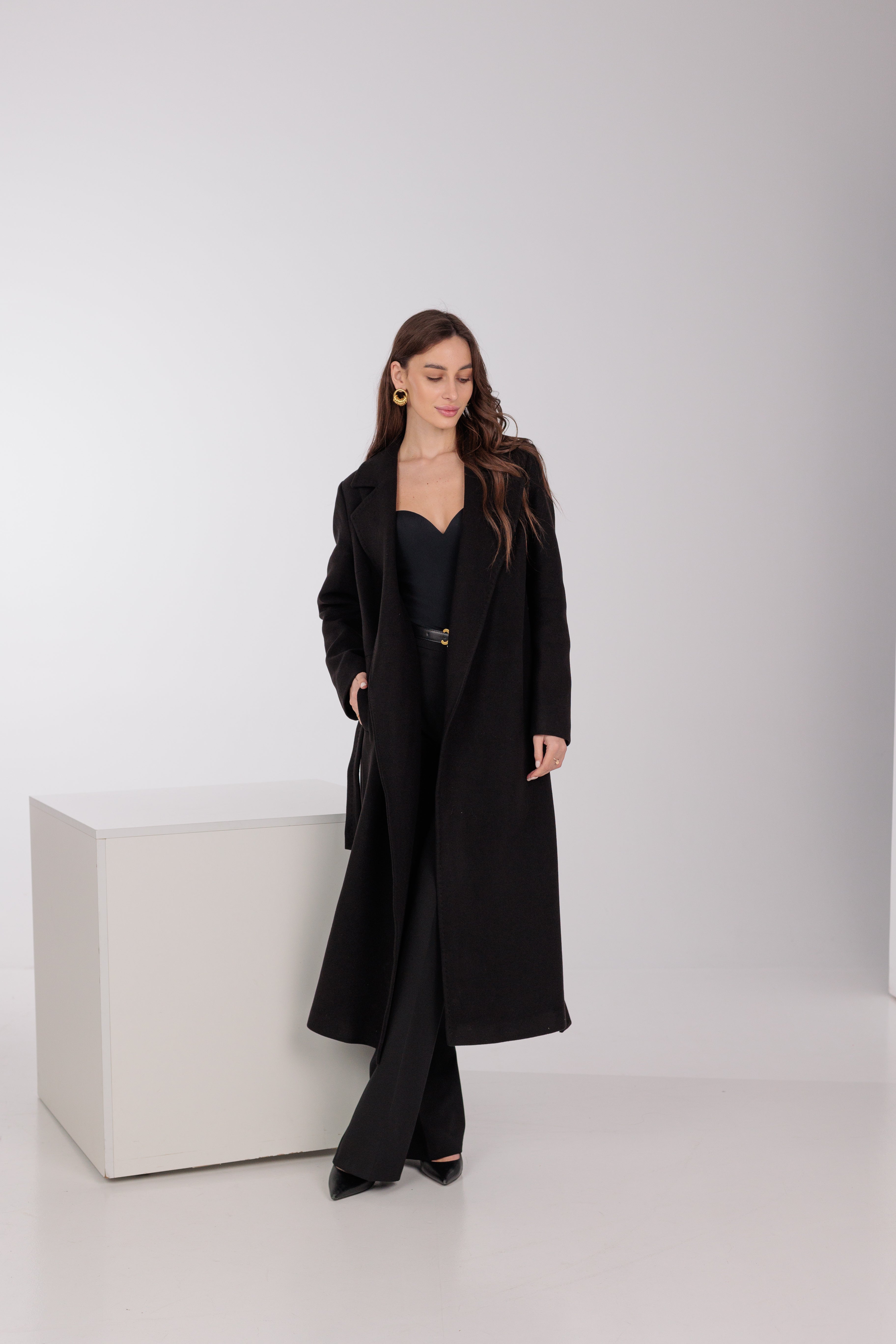 Astoria Classic Wraparound Wool Blend Overcoat