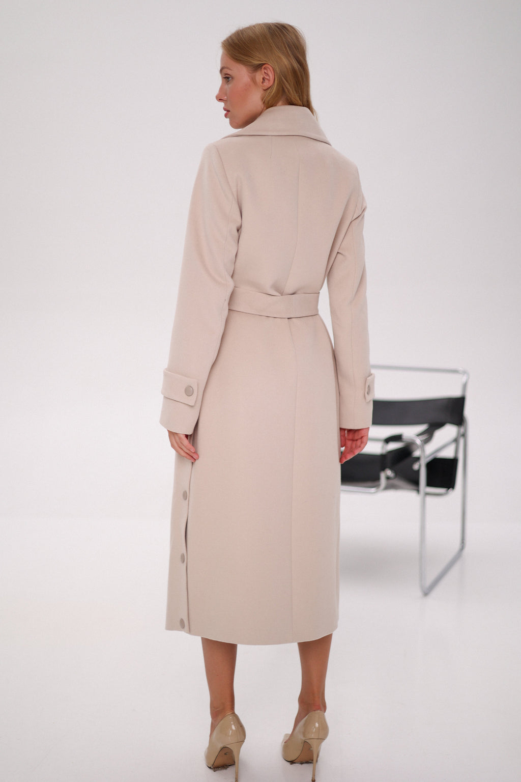 Camille Cashmere Blend Coat in Beige
