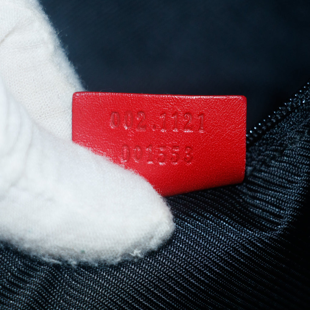 Gucci GG Canvas Brown x Red Tote Bag #8928