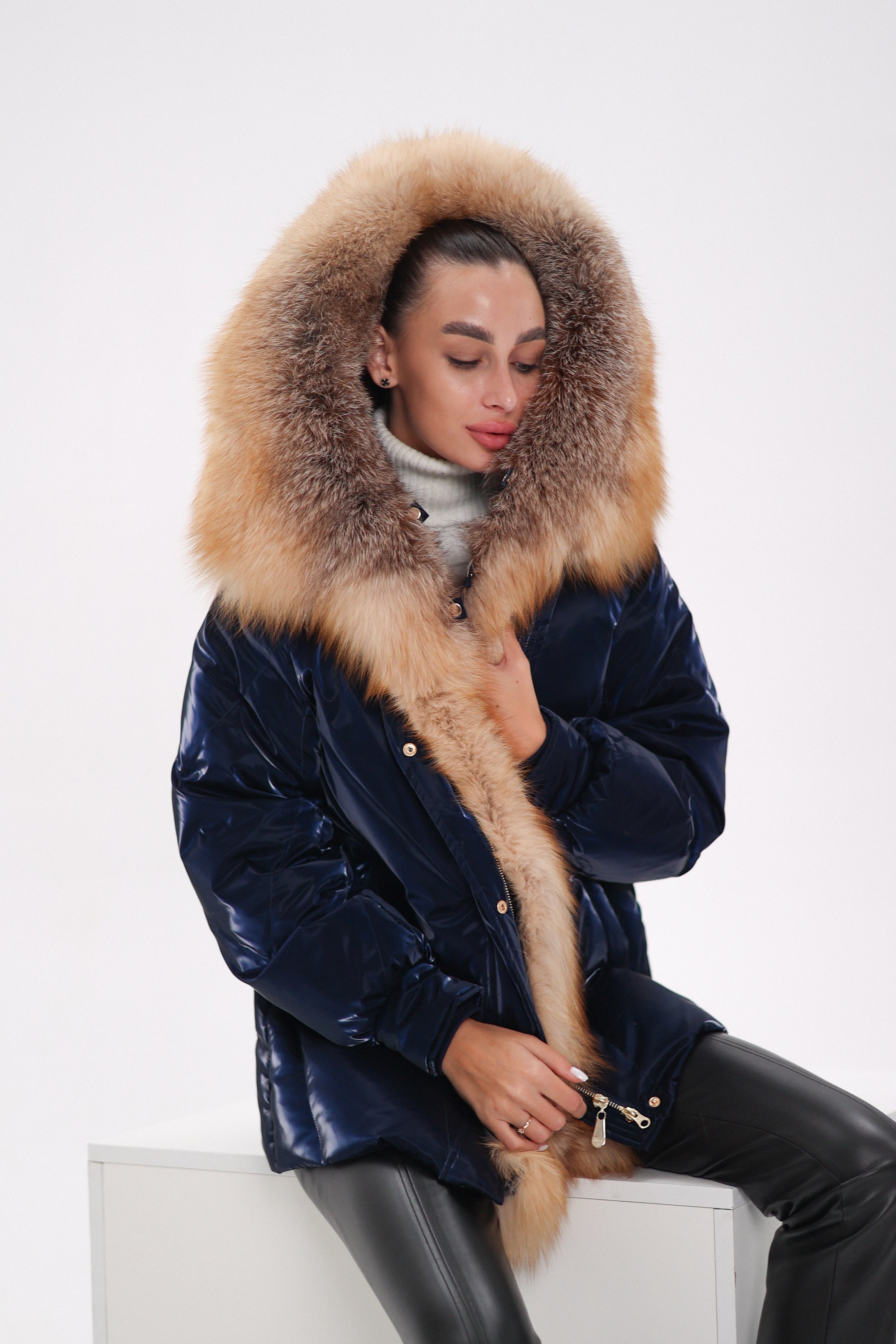 Genuine Red Fox Premium Down Fill Vinyl Parka