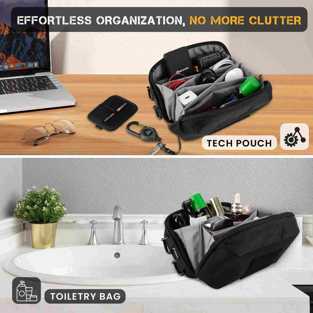 Votagoo Electronic Organizer Accessory Tech Pouch for MacBook Charger, Cord Organizer Travel Storage Bag