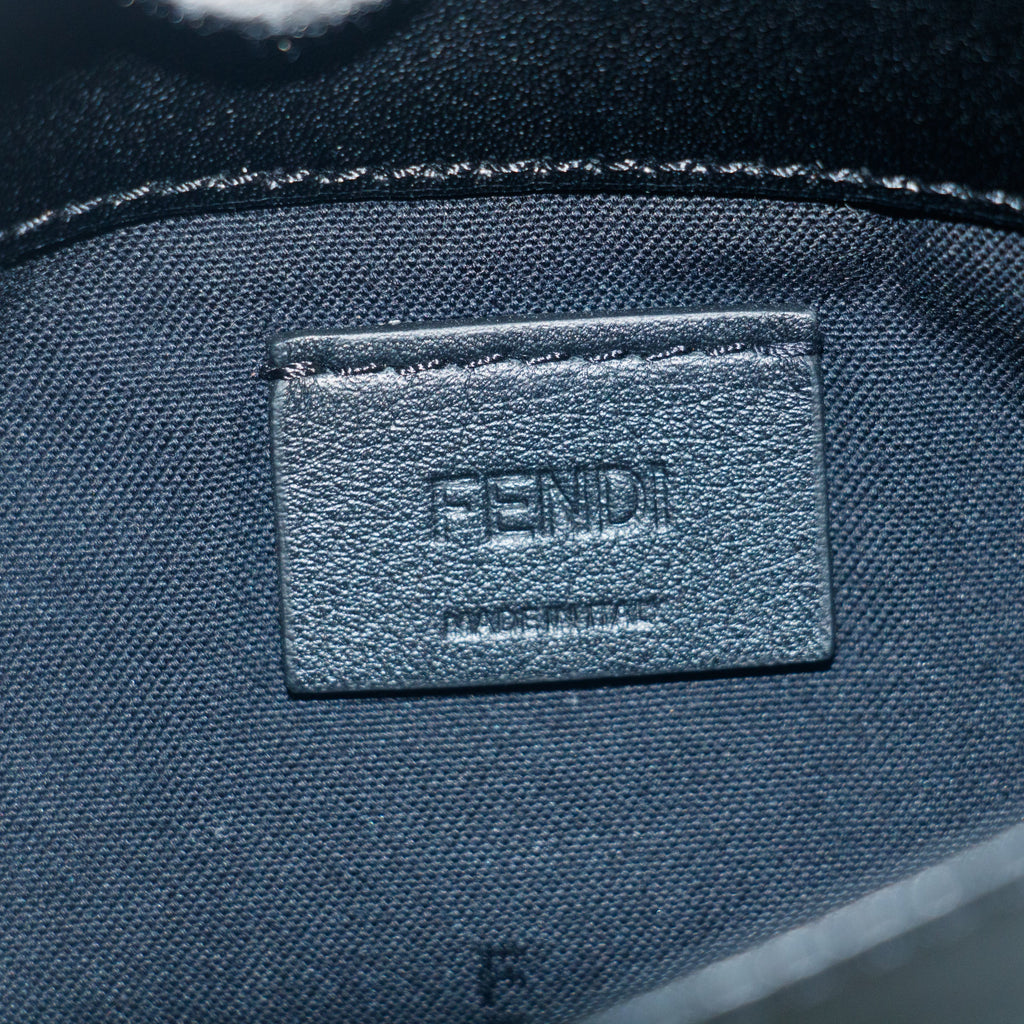 Fendi Chain Wallet Studs Leather Black Multicolor #9209