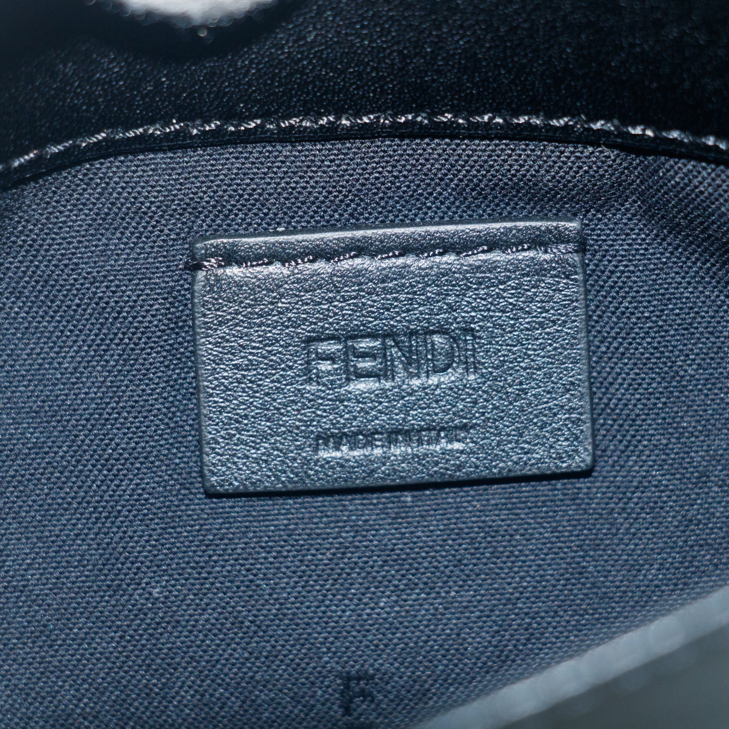 Fendi Chain Wallet Studs Leather Black Multicolor #9209