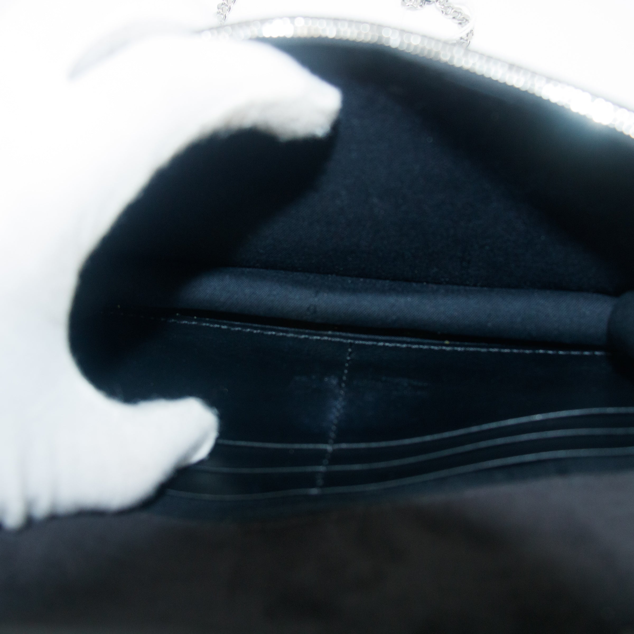 Fendi Chain Wallet Studs Leather Black Multicolor #9209