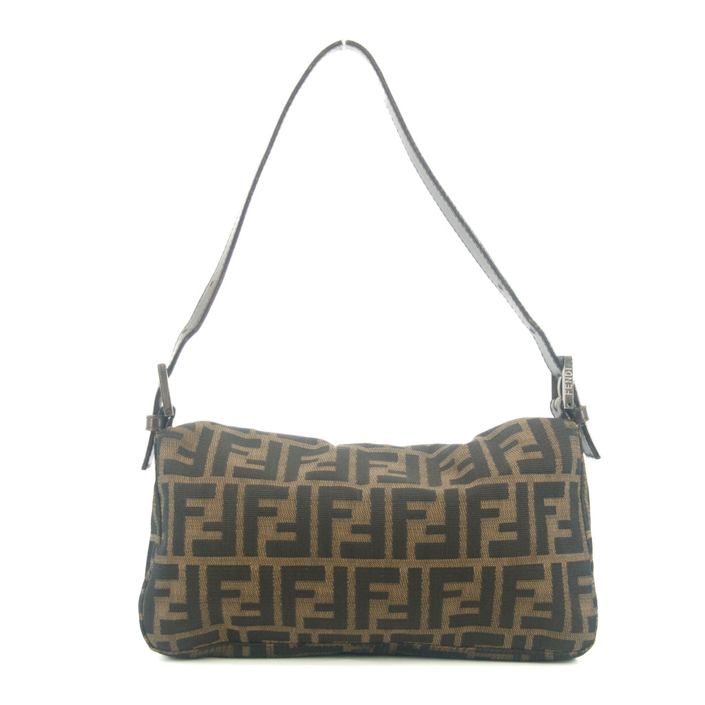 Fendi Brown Baguette Zucca Canvas Shoulder Bag #9217