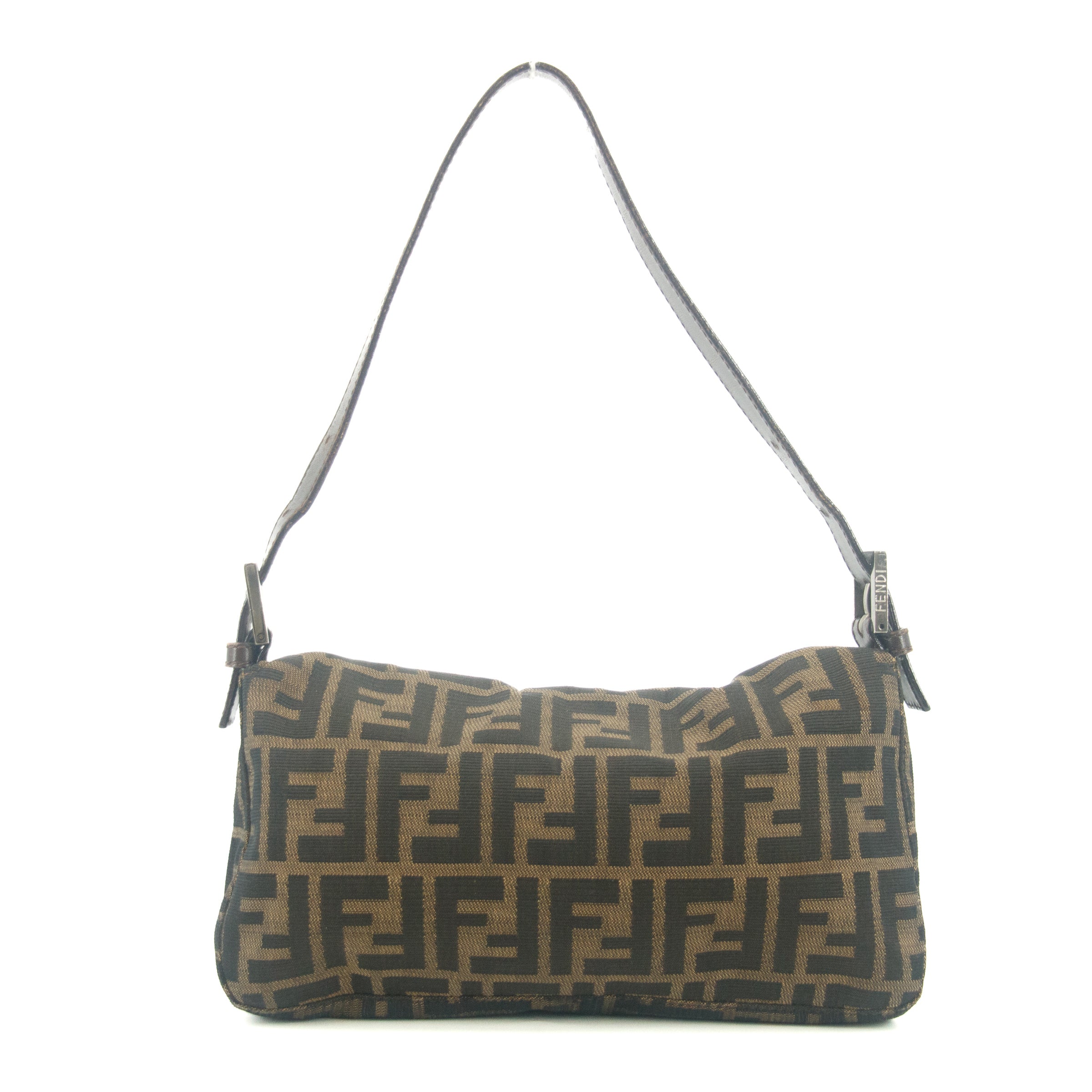 Fendi Brown Baguette Zucca Canvas Shoulder Bag #9217