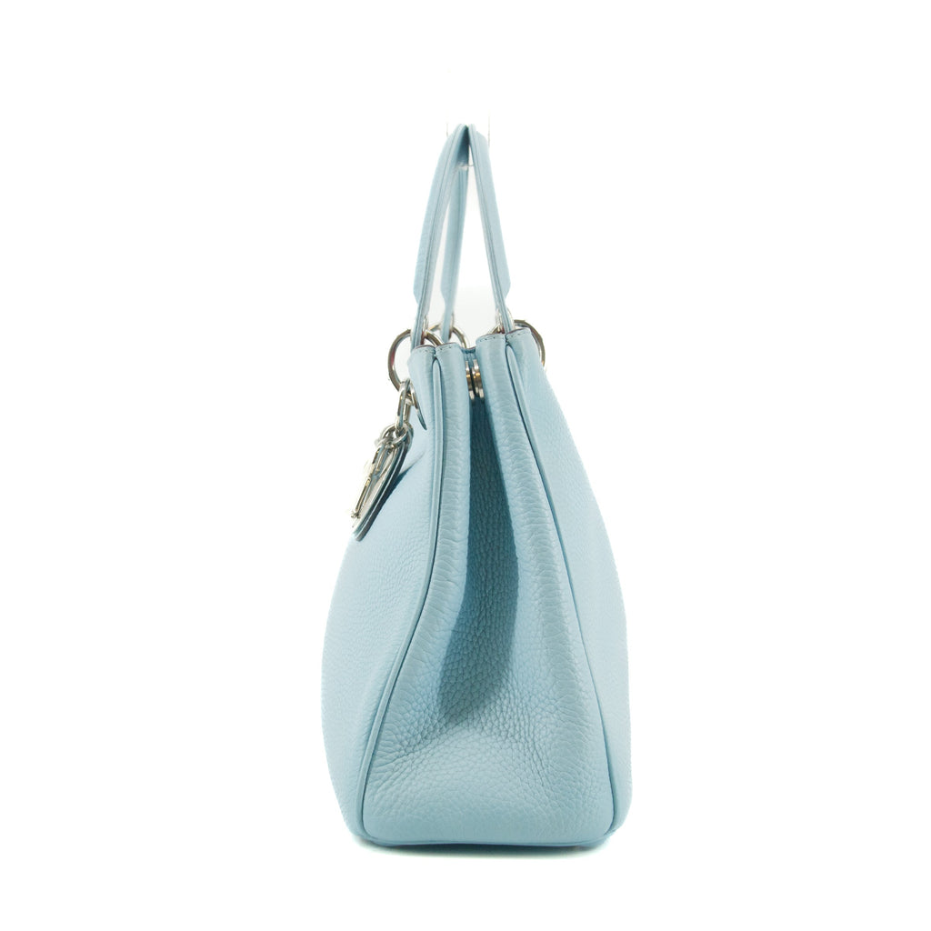 Christian Dior Diorissimo Blue Leather Shoulder Bag #9231