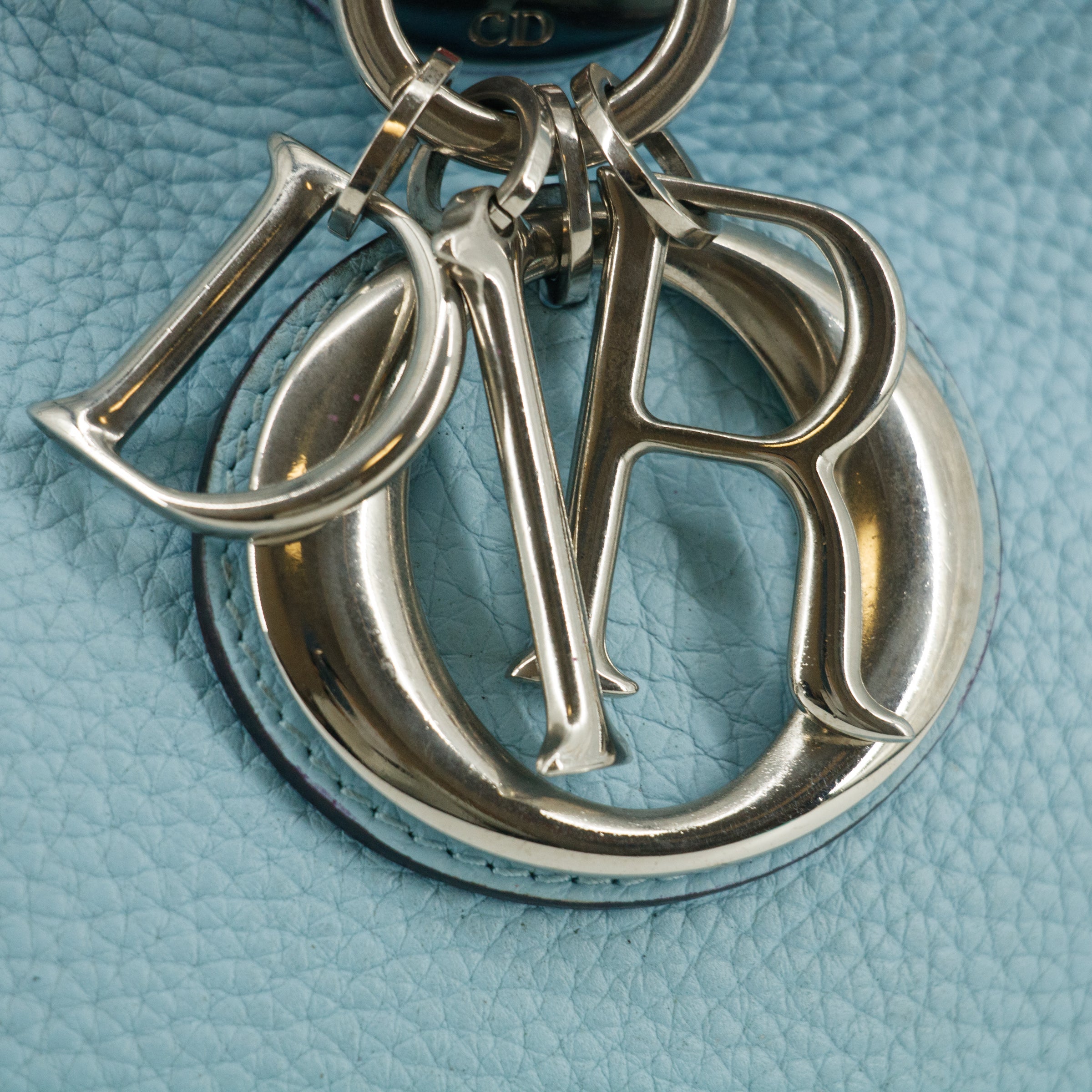 Christian Dior Diorissimo Blue Leather Shoulder Bag #9231