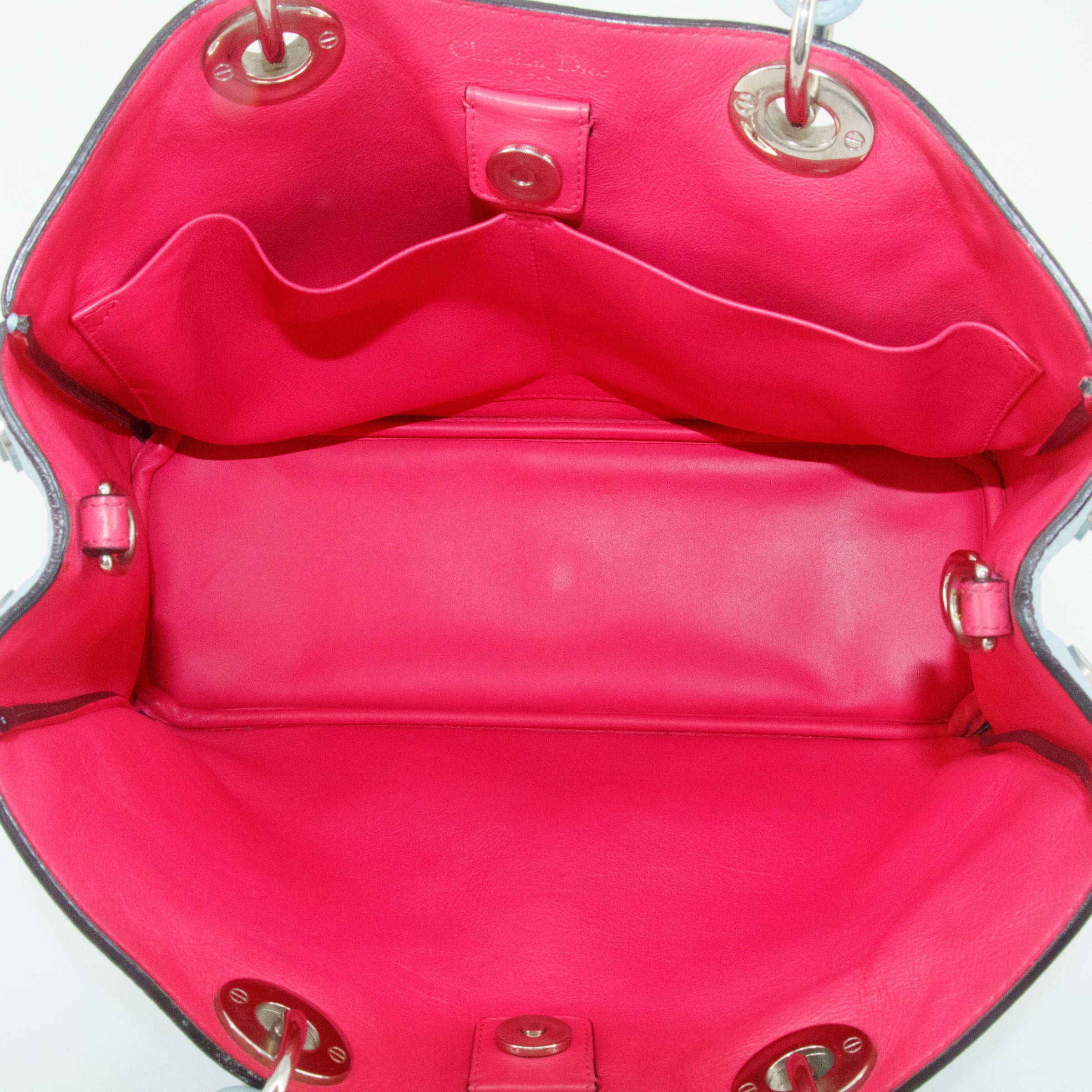 Christian Dior Diorissimo Blue Leather Shoulder Bag #9231