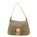 Fendi Zucchino Canvas Beige Shoulder Bag #9235