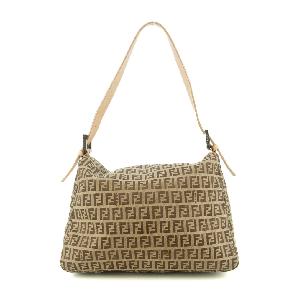 Fendi Zucchino Canvas Beige Shoulder Bag #9235
