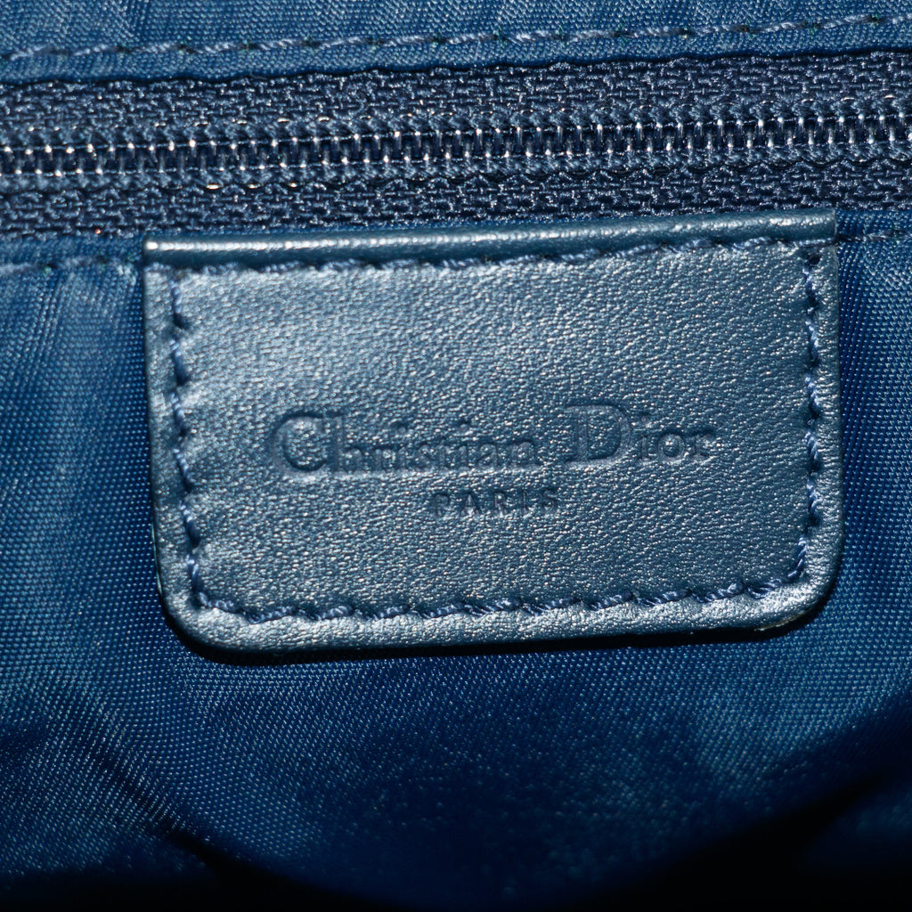 Christian Dior Blue Trotter Canvas Oblique Shoulder Bag #9241