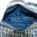 Christian Dior Blue Trotter Canvas Oblique Shoulder Bag #9241