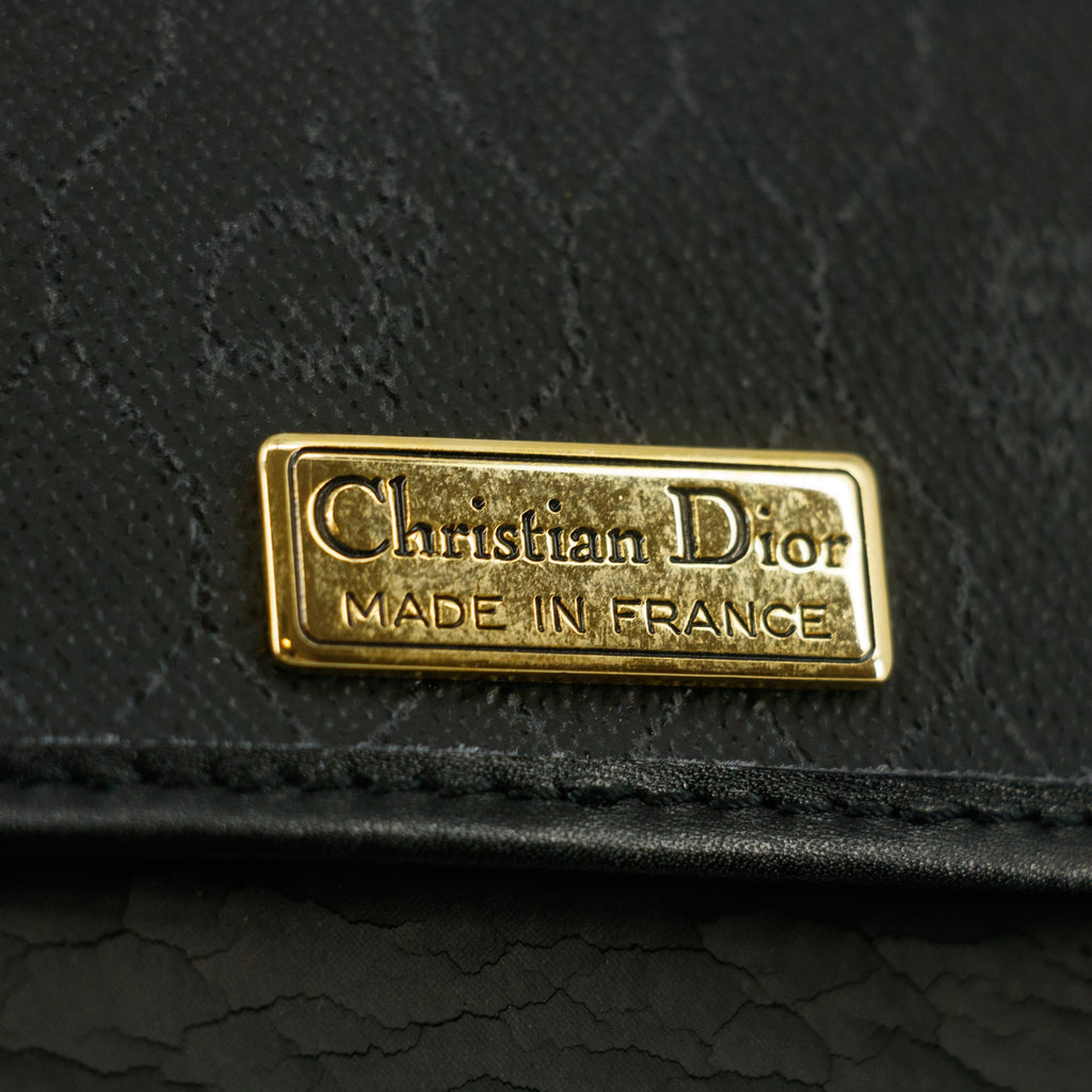 Christian Dior Black Honeycomb PVC Crossbody Bag #9257