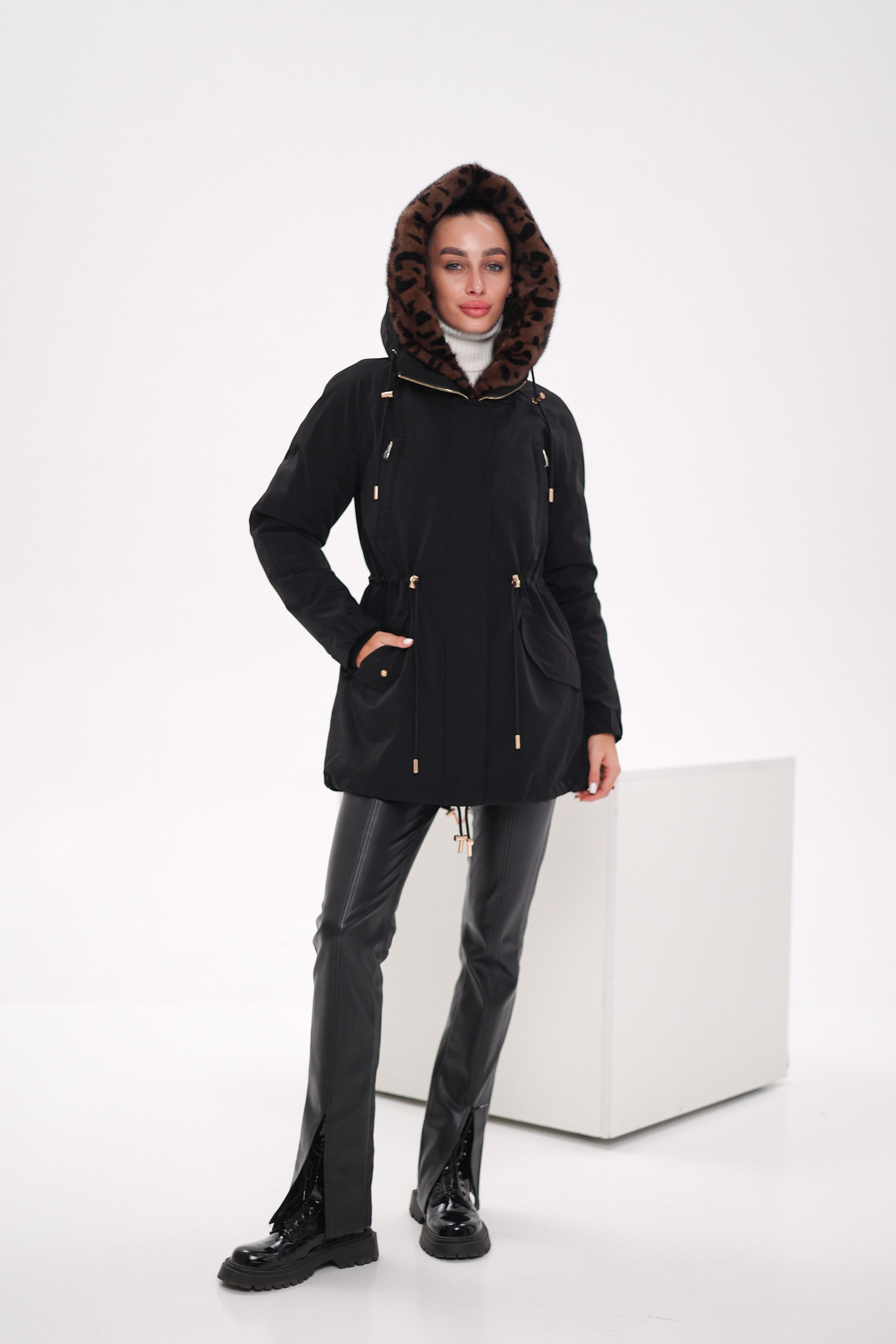 Genuine Scandinavian Mink Fur Parka with Rabbit Fur Insulation