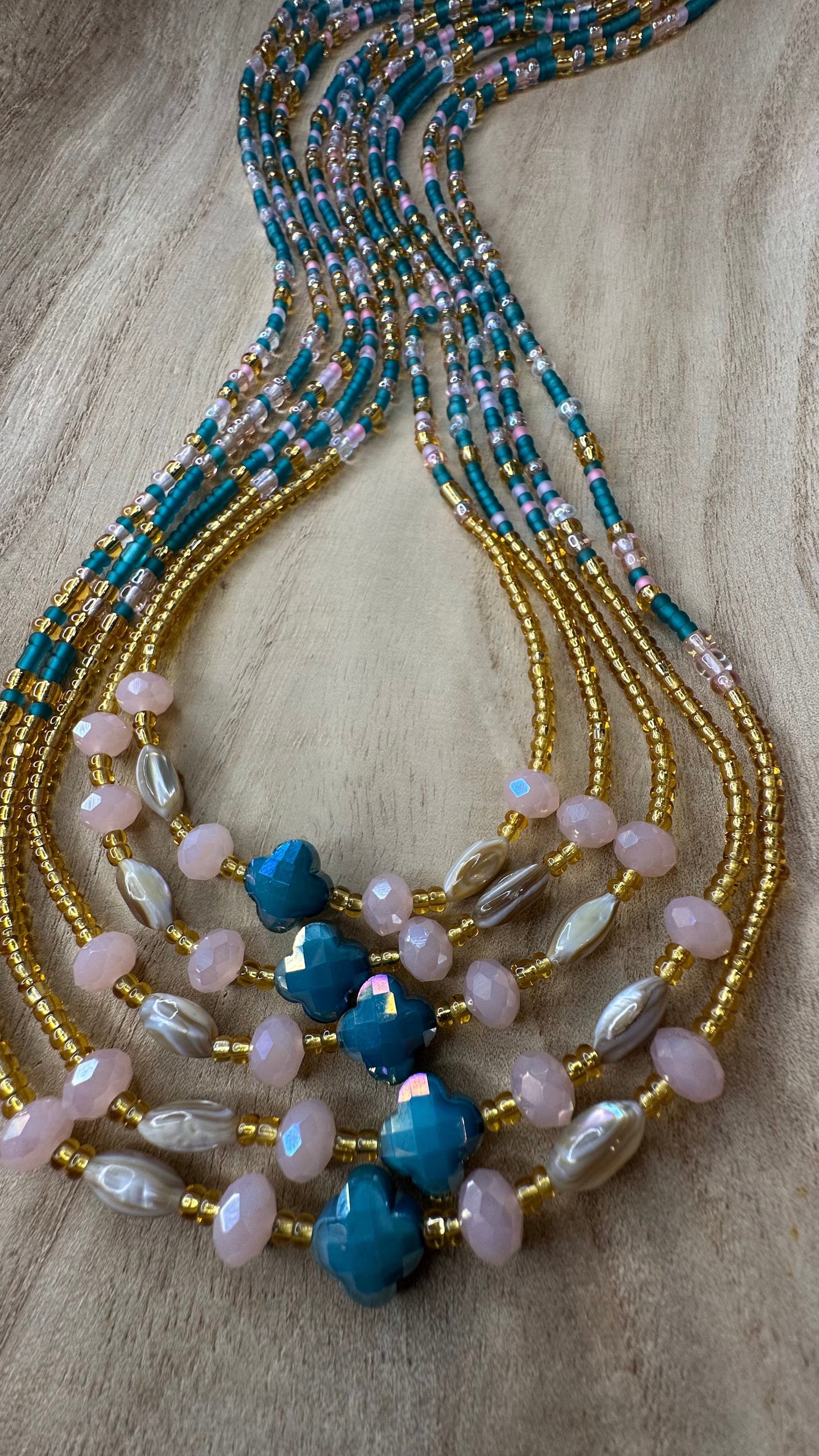 XOXO Waistbead & Anklet(Pink)