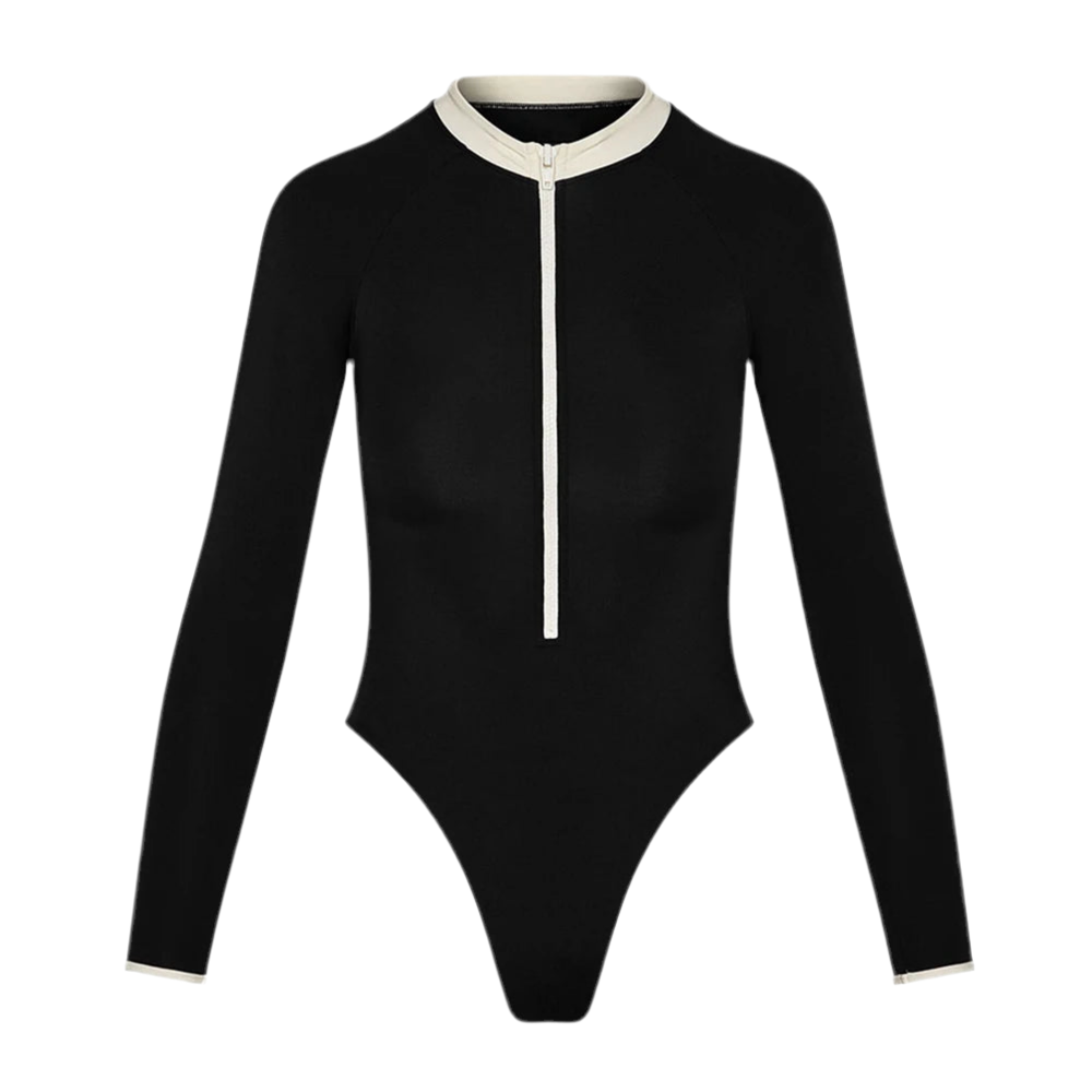 Gurrl Surfing Sport Long Sleeves Women One Piece Swimsuit