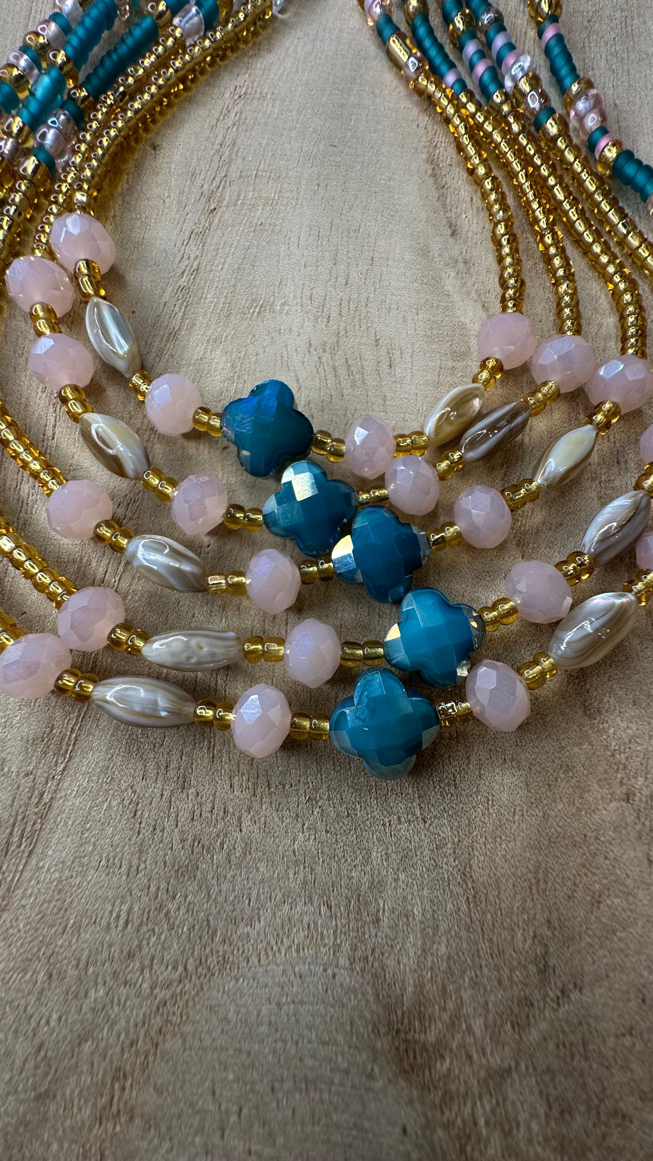 XOXO Waistbead & Anklet(Pink)