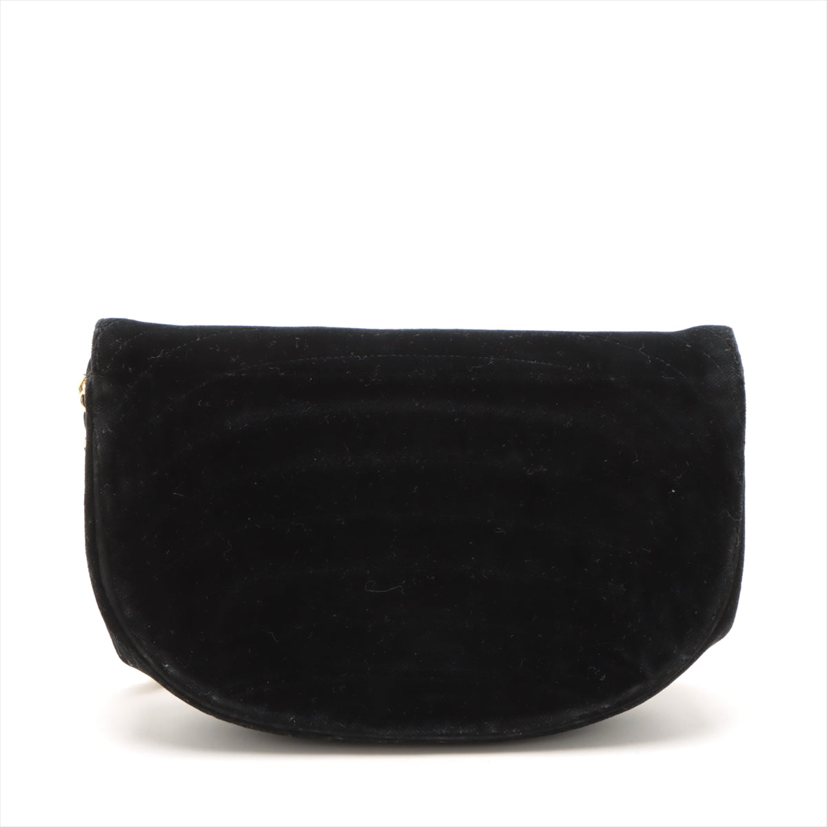 Chanel Black Suede Half Moon Coco Mark Chain Shoulder Bag #3744