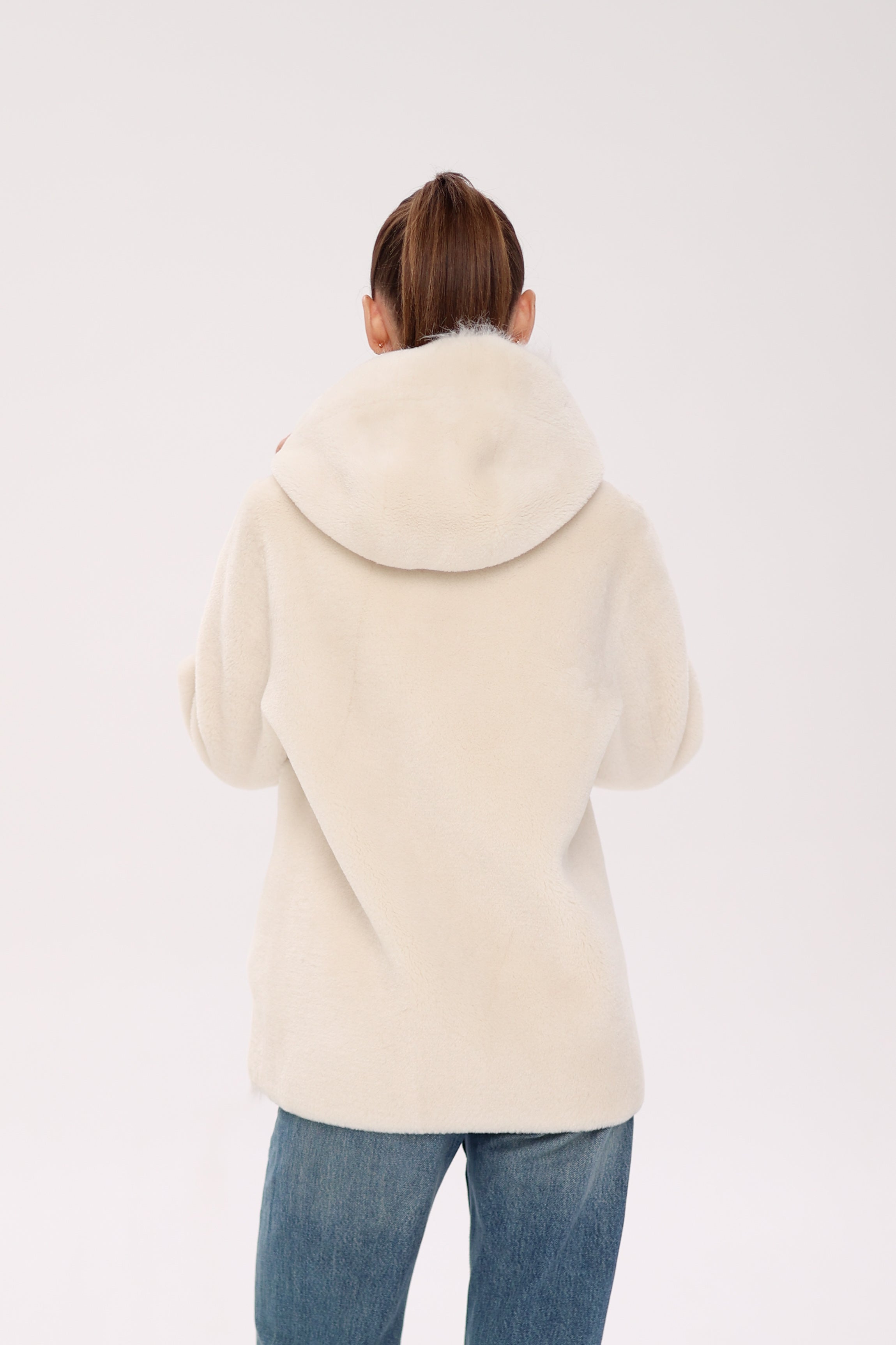 Pre-Order. Re-Stock Ships November 18. ⇆ Reversible Hooded Wool Blend Jacket