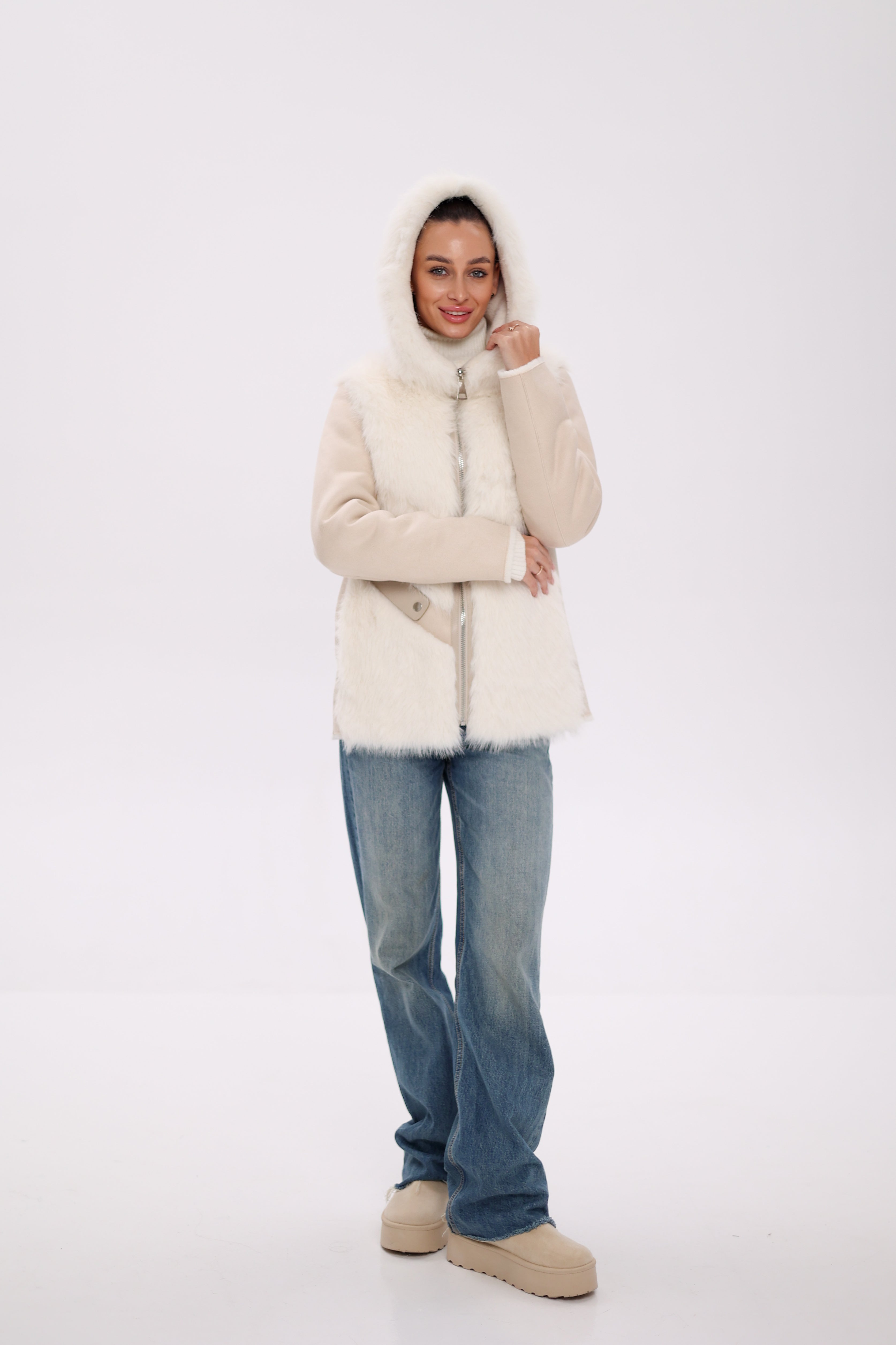 Pre-Order. Re-Stock Ships November 18. ⇆ Reversible Hooded Wool Blend Jacket