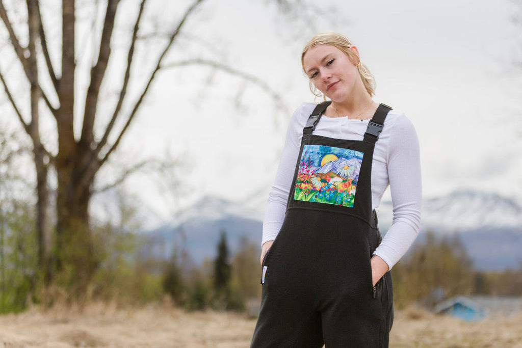 Wildflower Dreamscape Fleece Overalls