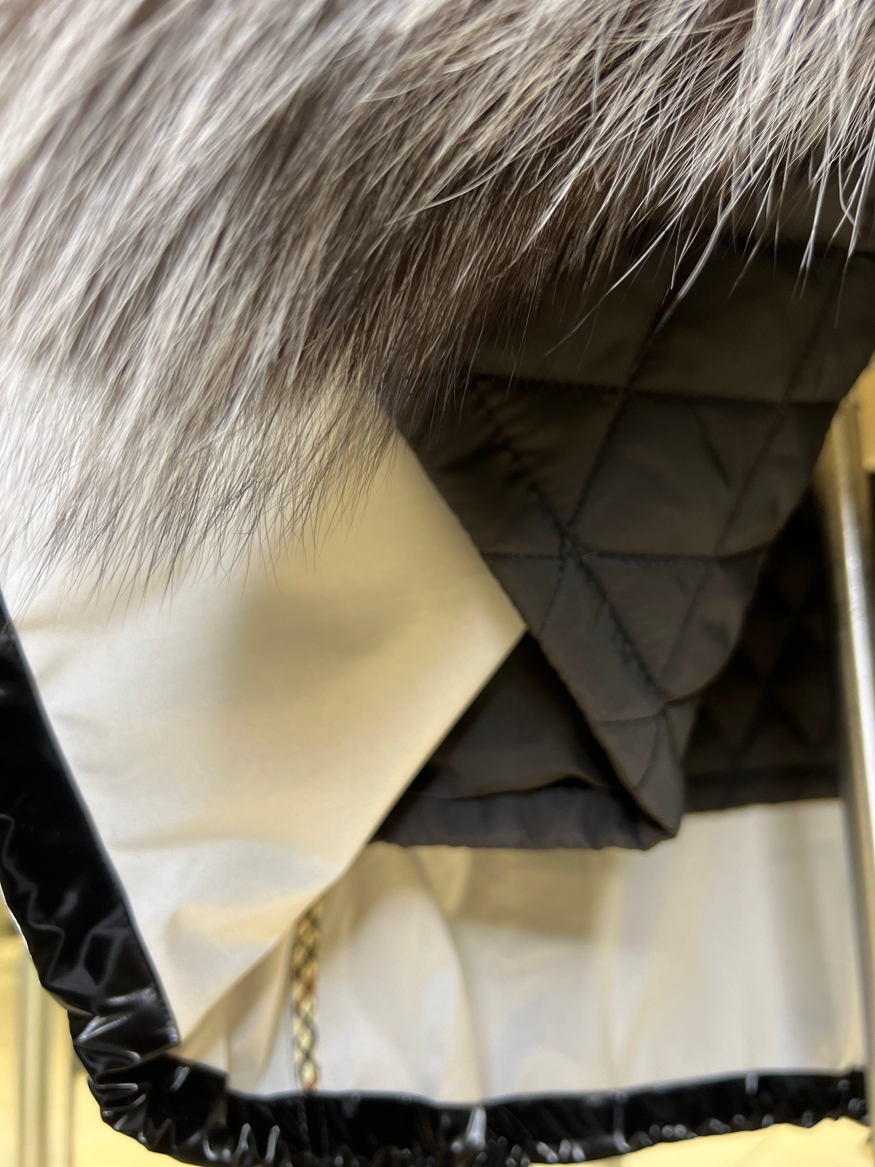 Genuine Silver Fox Fully Lined Hood Rabbit Insulated Parka