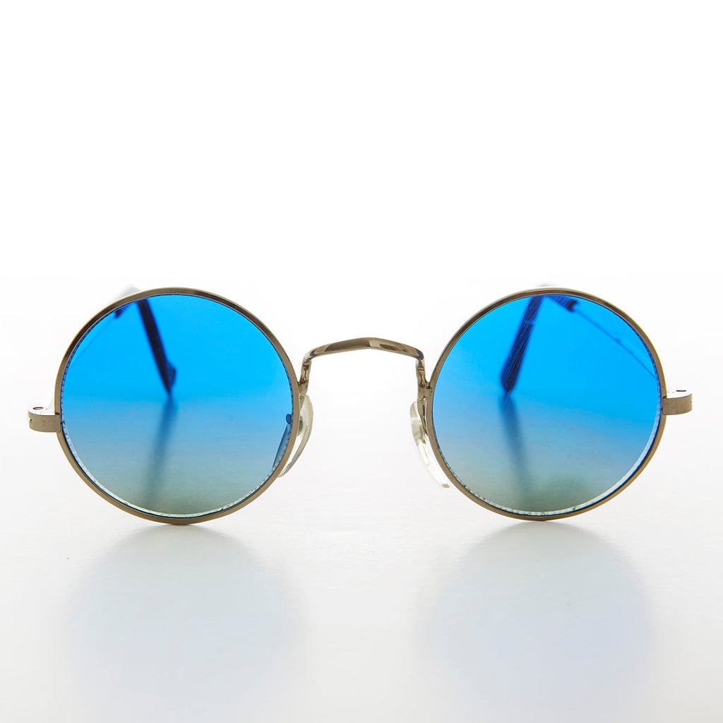 Round Ocean Lens Hippy Vintage Sunglass - Agean
