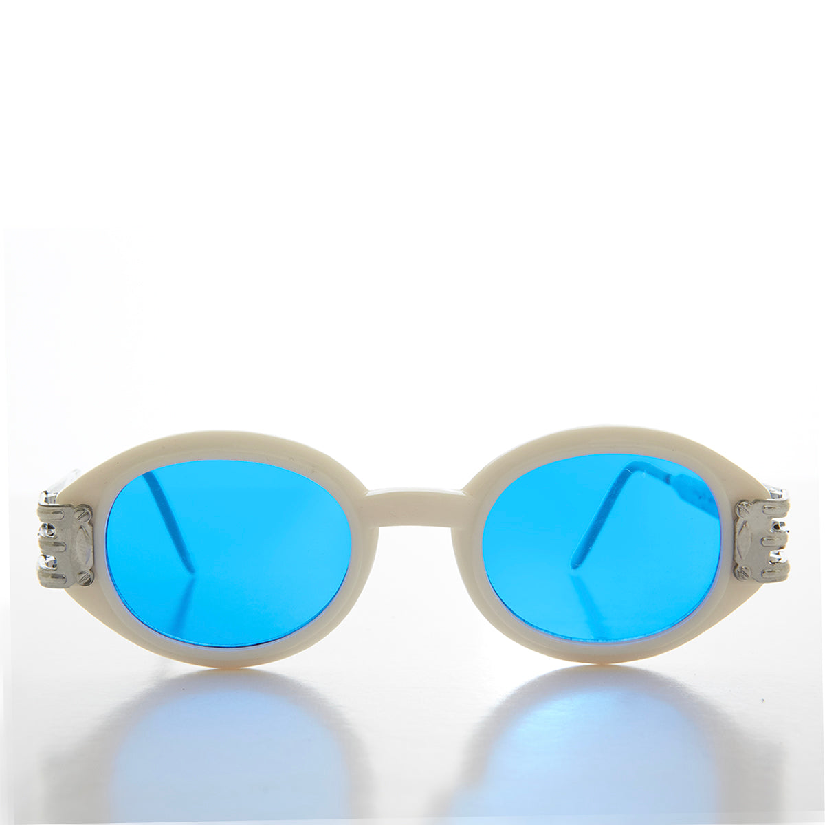 Industrial Oval 90s Vintage Sunglasses - Alavian