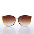Round Large Women's Clear Frame 80s Vintage Sunglass - April