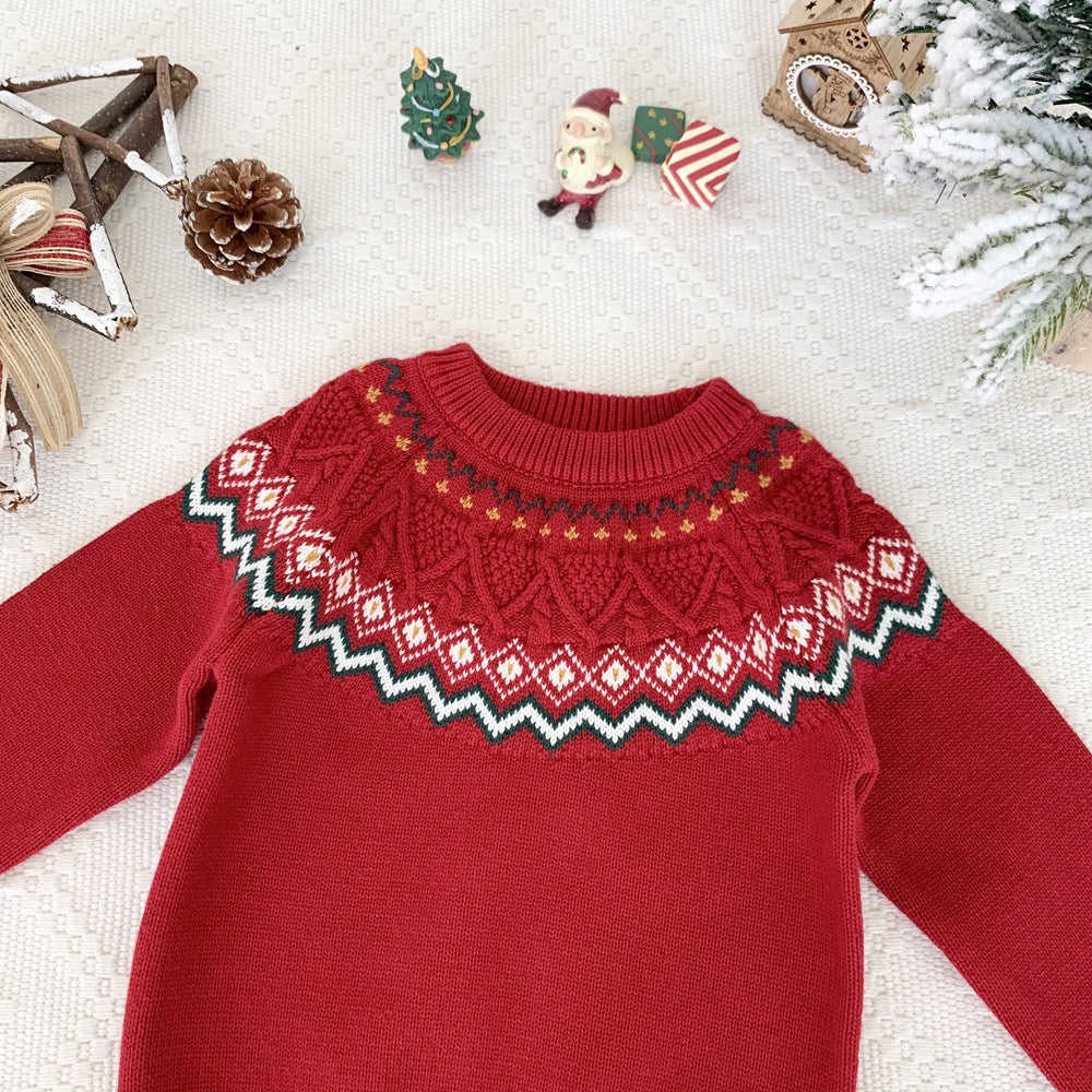 Baby Fair Isle Christmas Knit Sweater | NCS