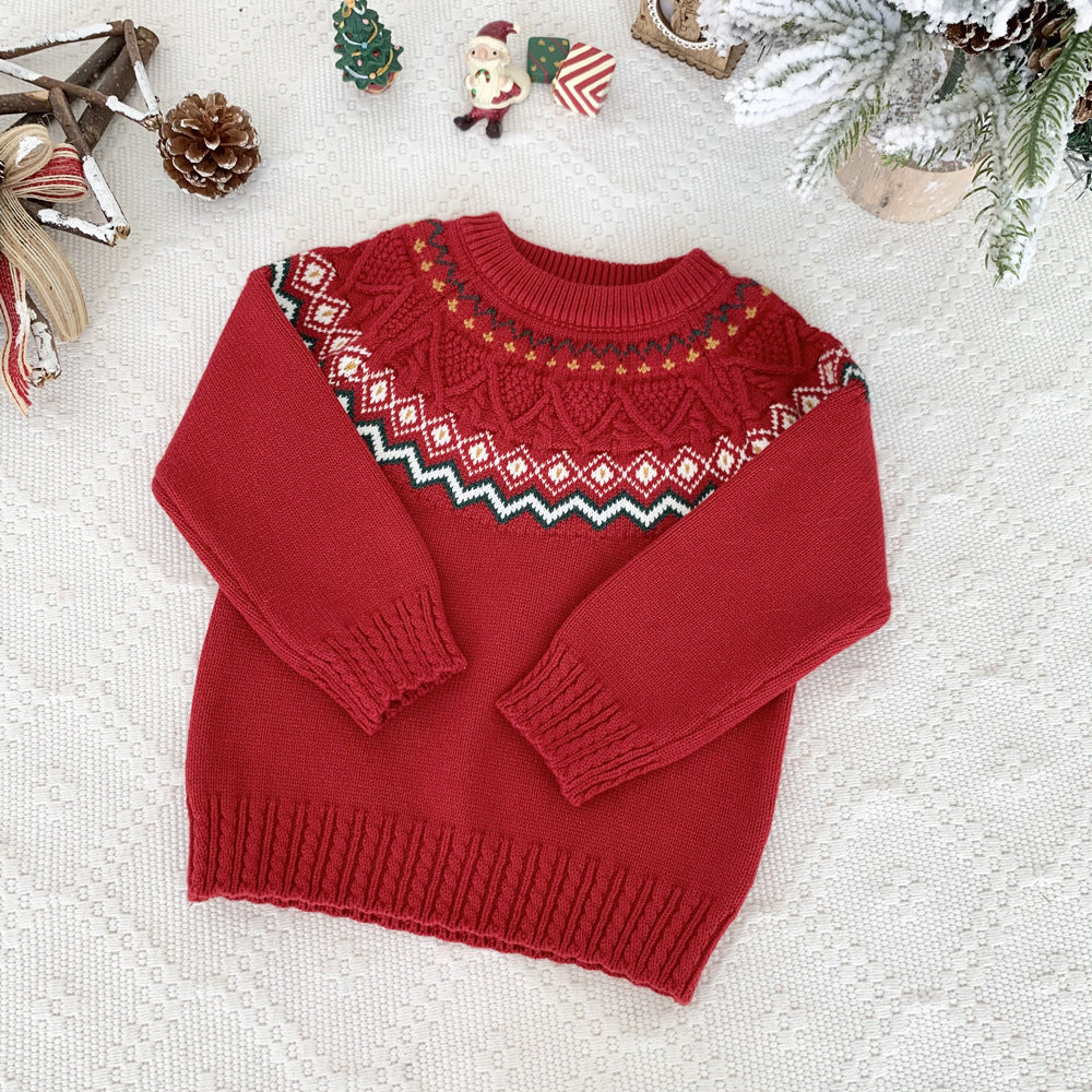 Baby Fair Isle Christmas Knit Sweater | NCS