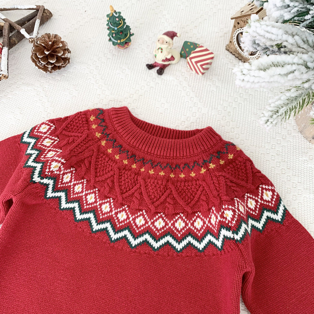 Baby Fair Isle Christmas Knit Sweater | NCS
