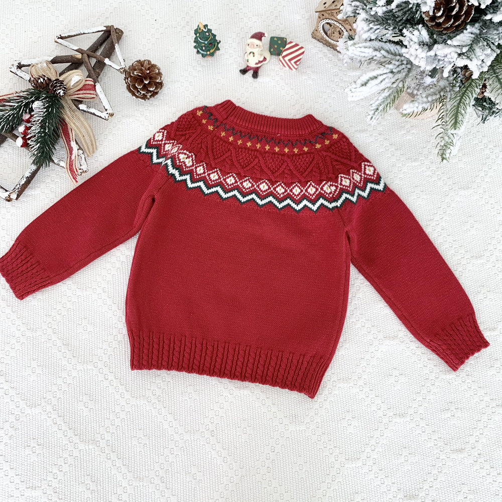 Baby Fair Isle Christmas Knit Sweater | NCS