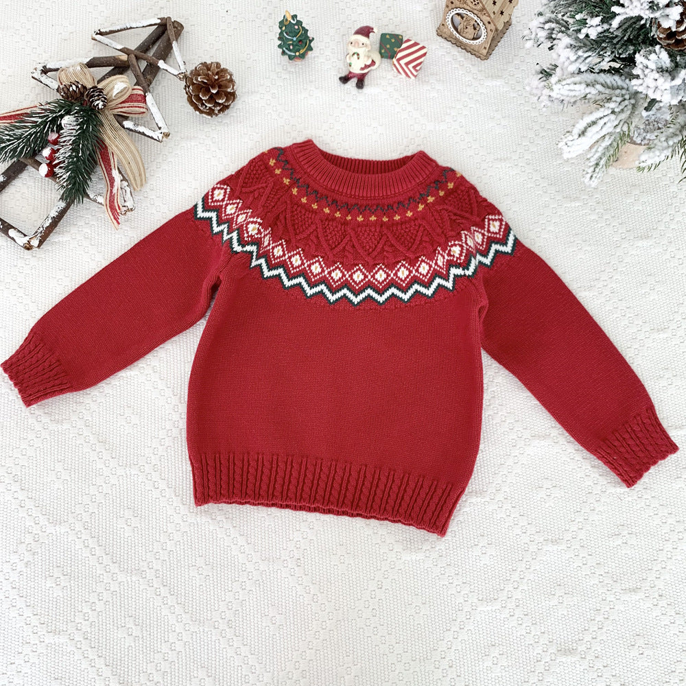 Baby Fair Isle Christmas Knit Sweater | NCS