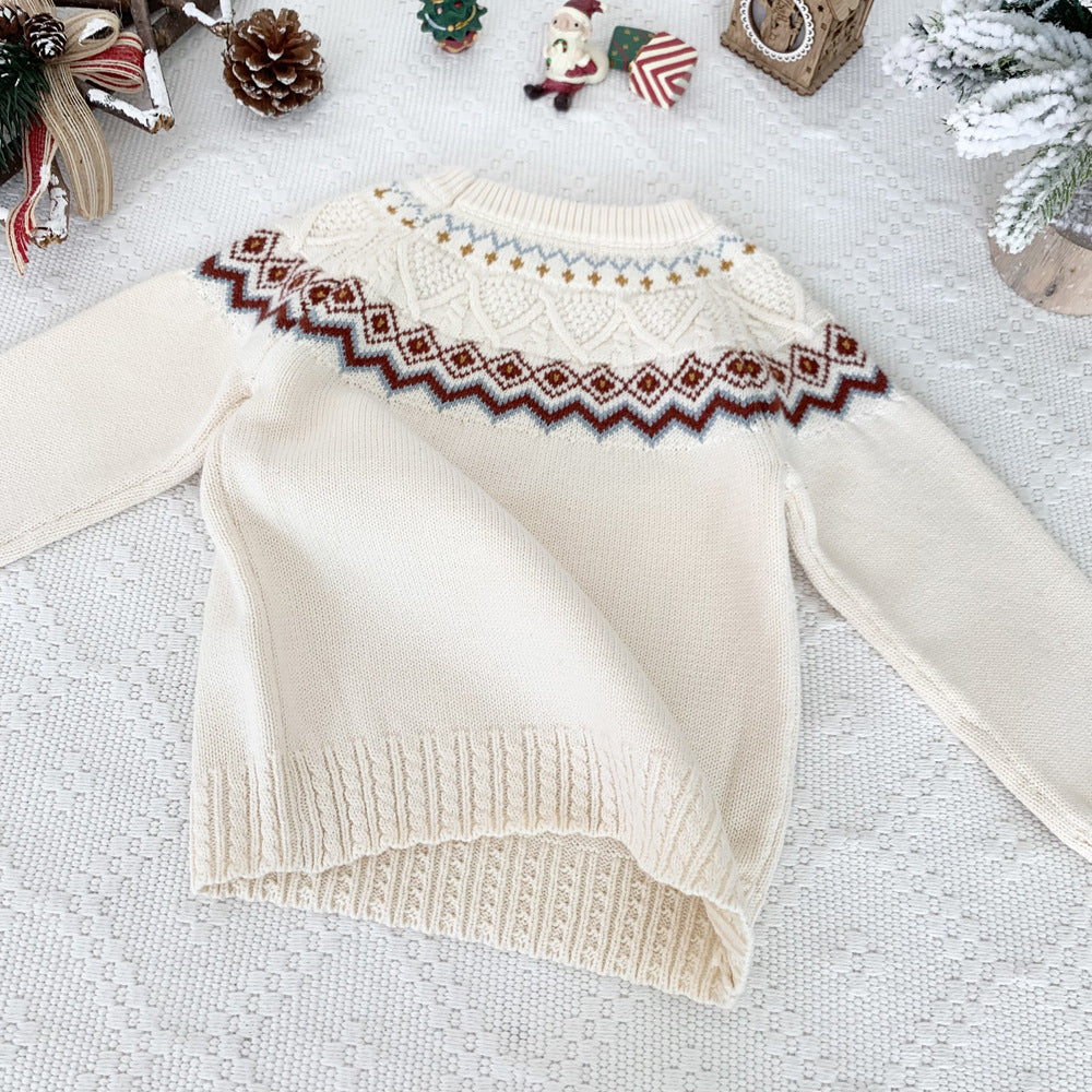 Baby Fair Isle Christmas Knit Sweater | NCS