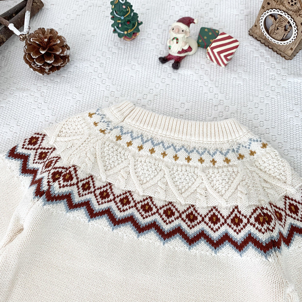 Baby Fair Isle Christmas Knit Sweater | NCS