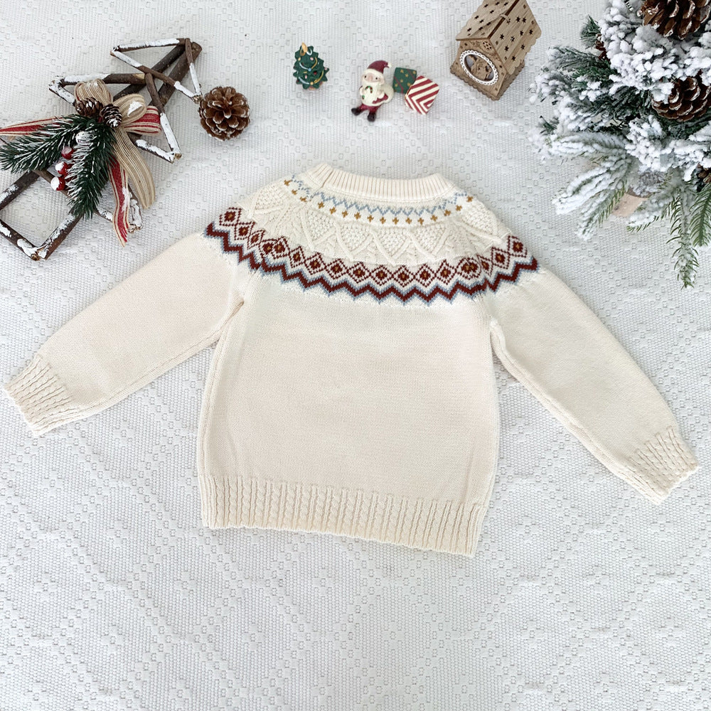 Baby Fair Isle Christmas Knit Sweater | NCS