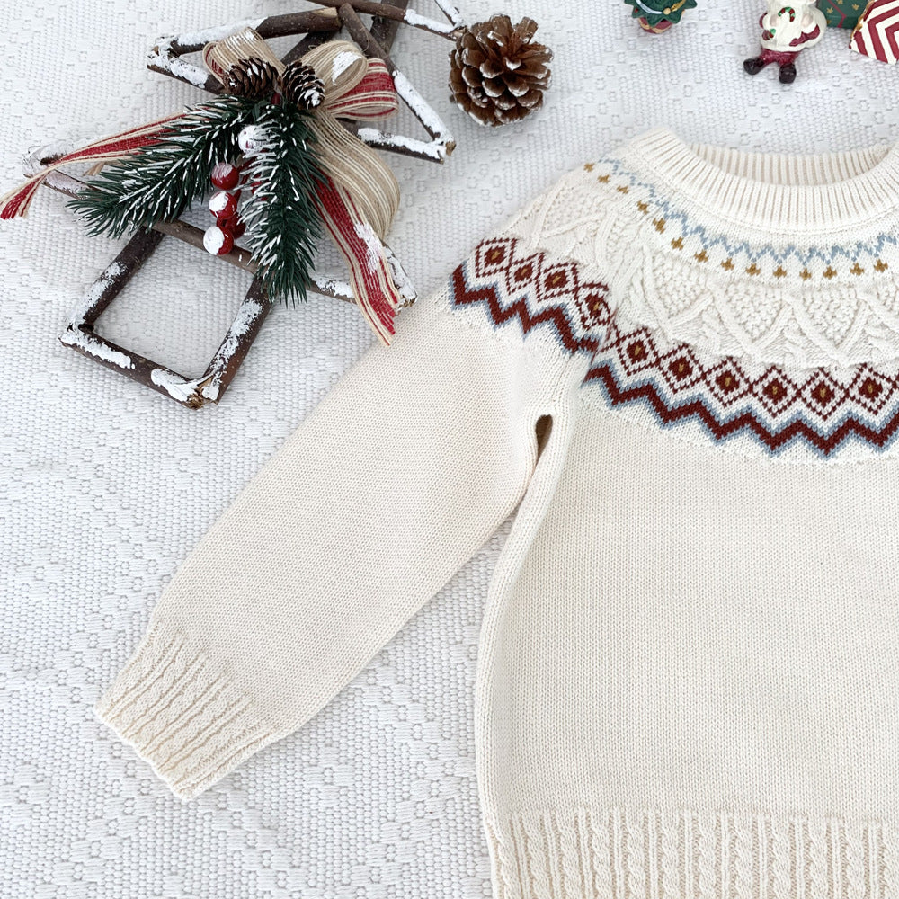 Baby Fair Isle Christmas Knit Sweater | NCS