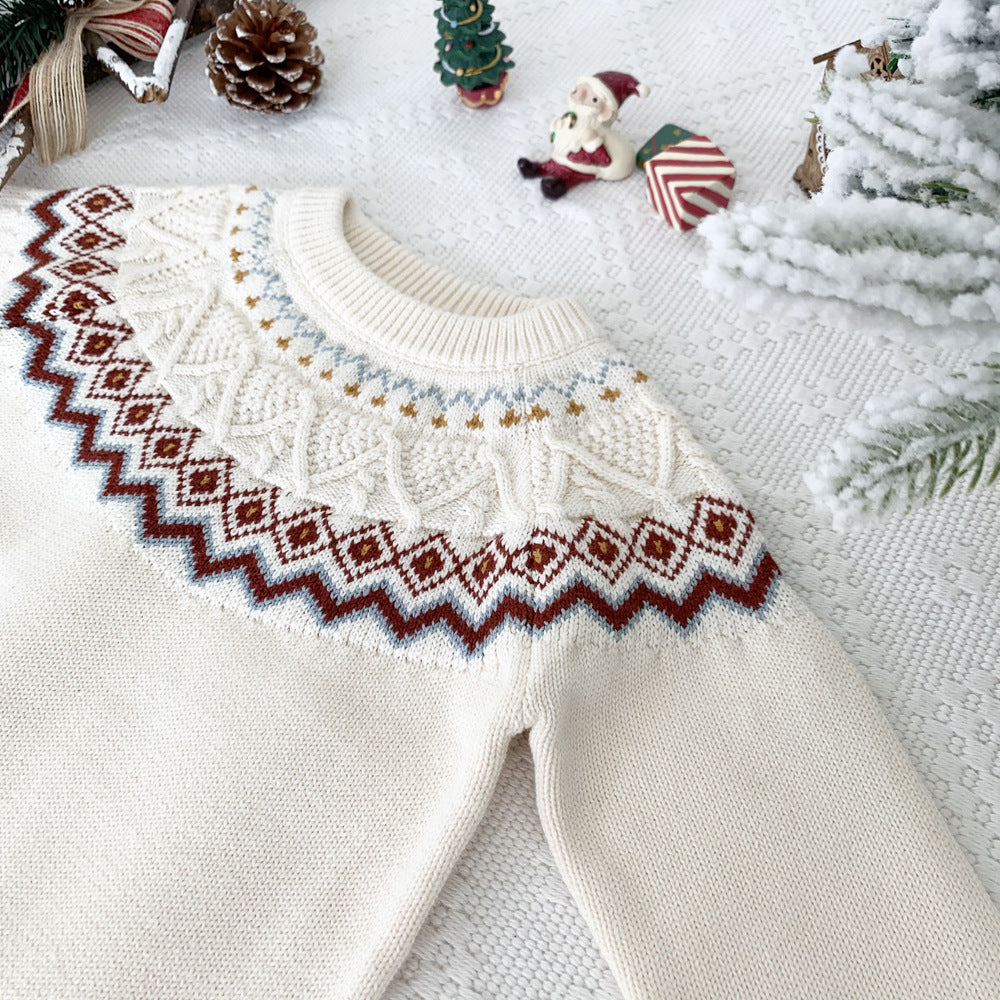 Baby Fair Isle Christmas Knit Sweater | NCS