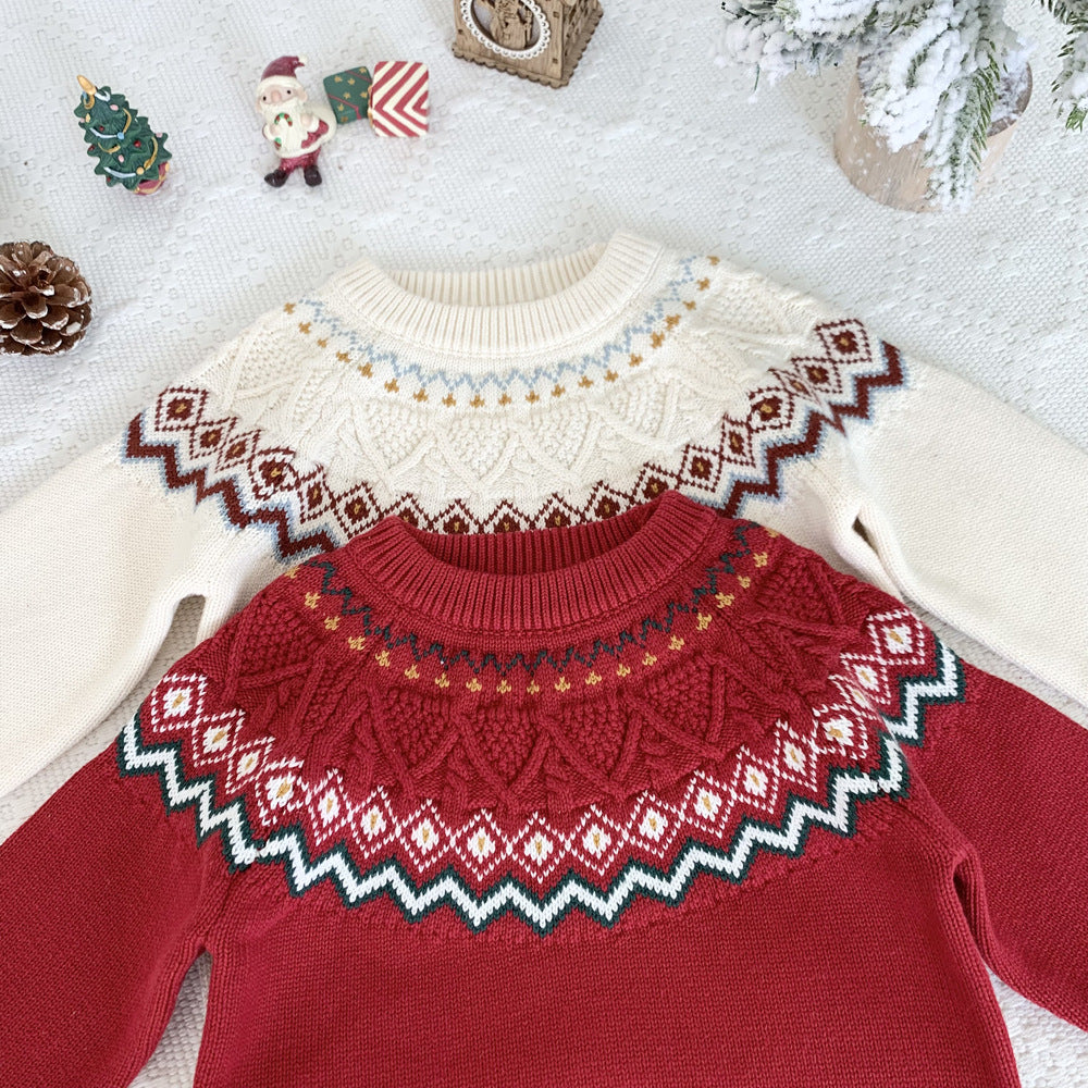 Baby Fair Isle Christmas Knit Sweater | NCS