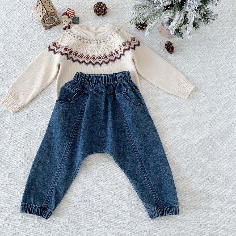 Baby Fair Isle Christmas Knit Sweater | NCS