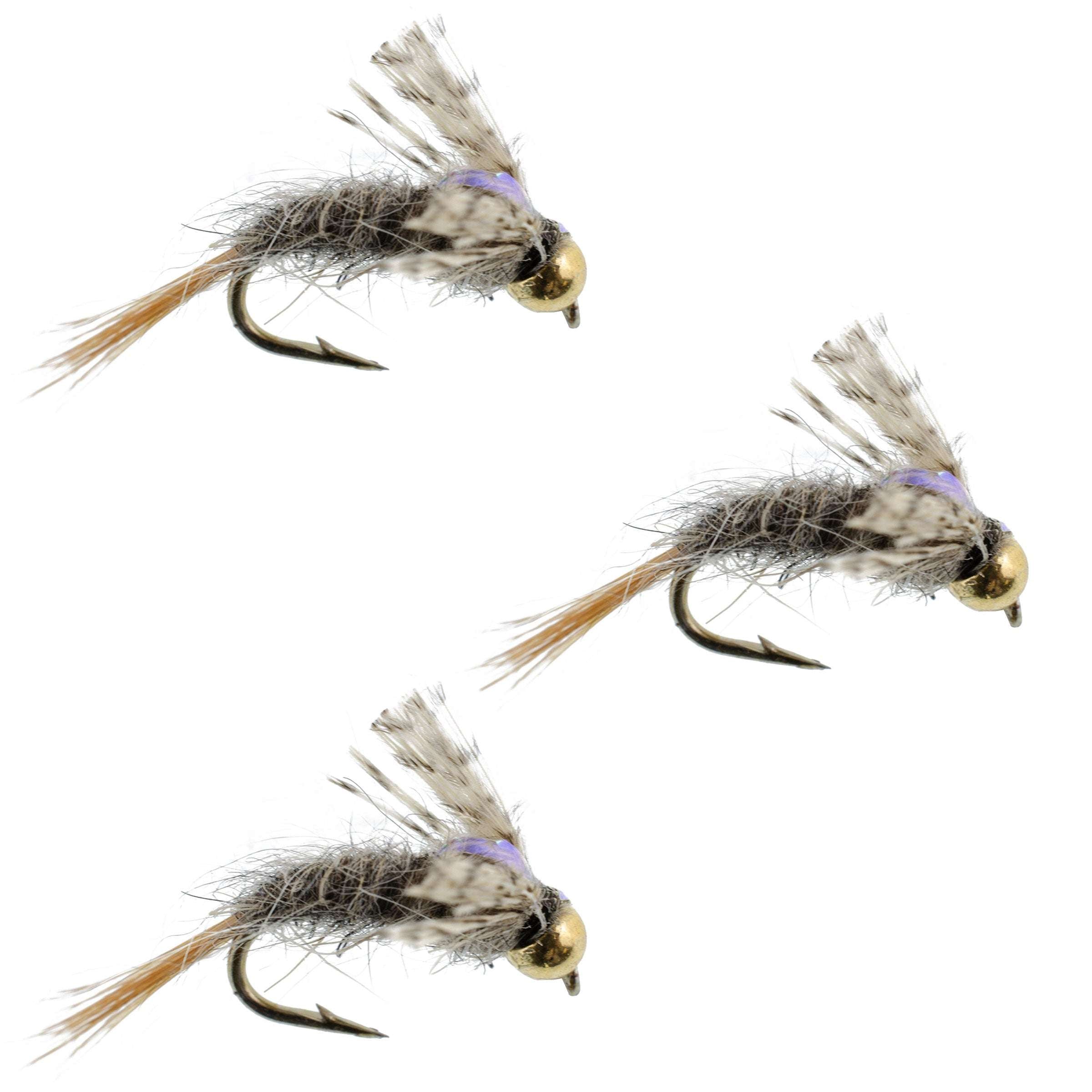 3 Pack Barrs Baetis Emerger BWO Wet Fly Fishing Flies - Hook Size 18